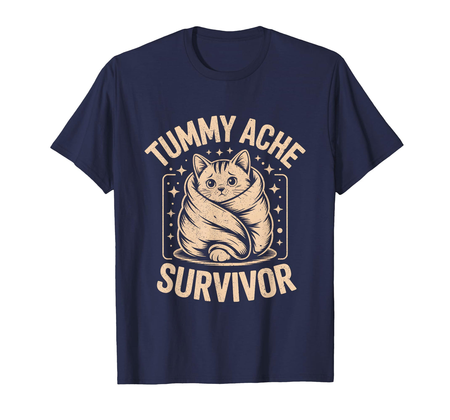 Tummy Ache Survivor Shirt Cat My Tummy Hurts T-Shirt