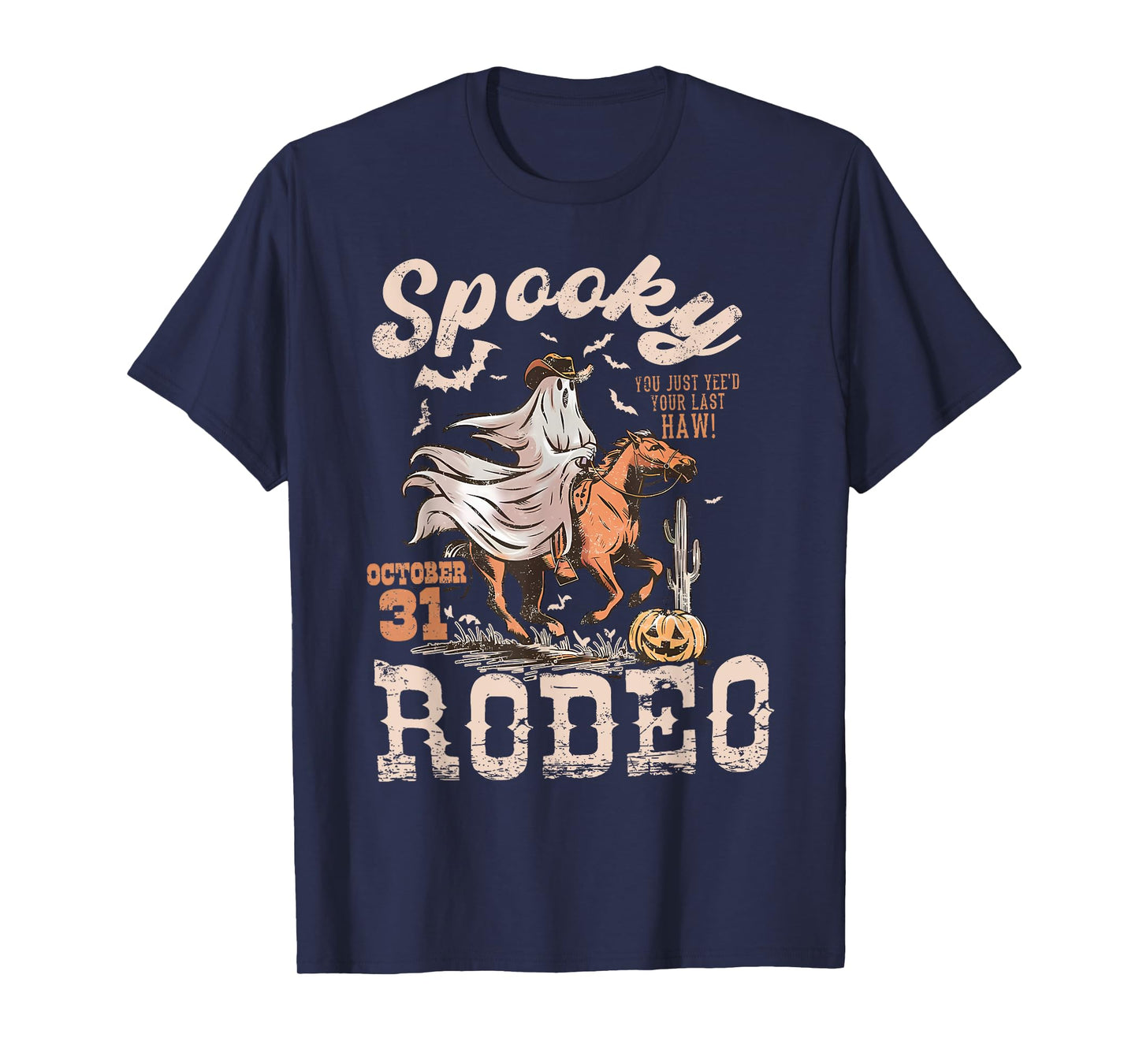 Vintage Halloween Spooky Western Rodeo Cowgirl Men Women T-Shirt