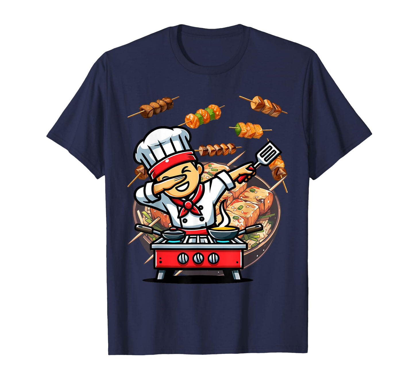 Dabbing Hibachi Chef Funny T-Shirt