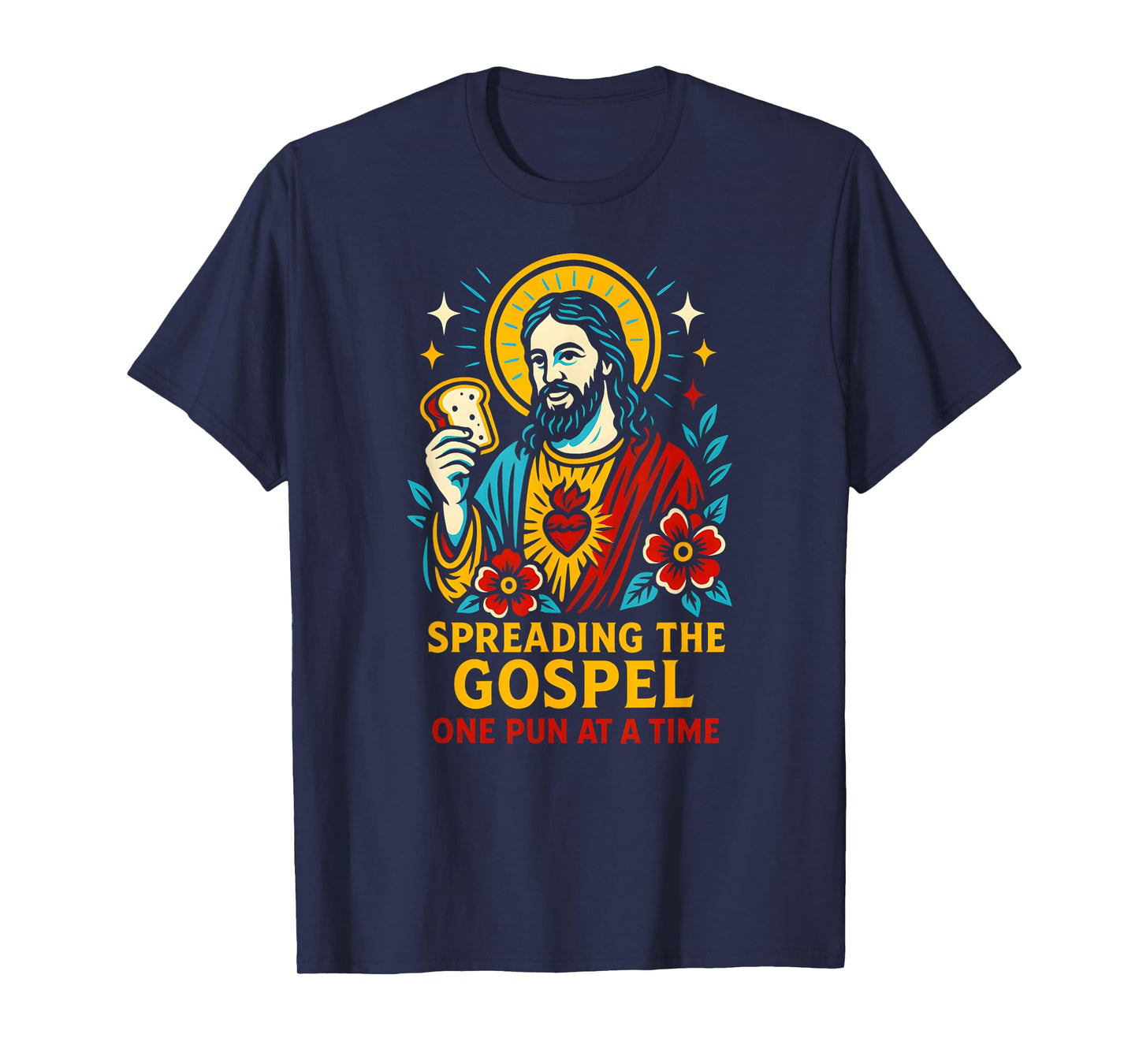 Jesus Puns Spreading Gospel Cool Mens Christian Faith T-Shirt