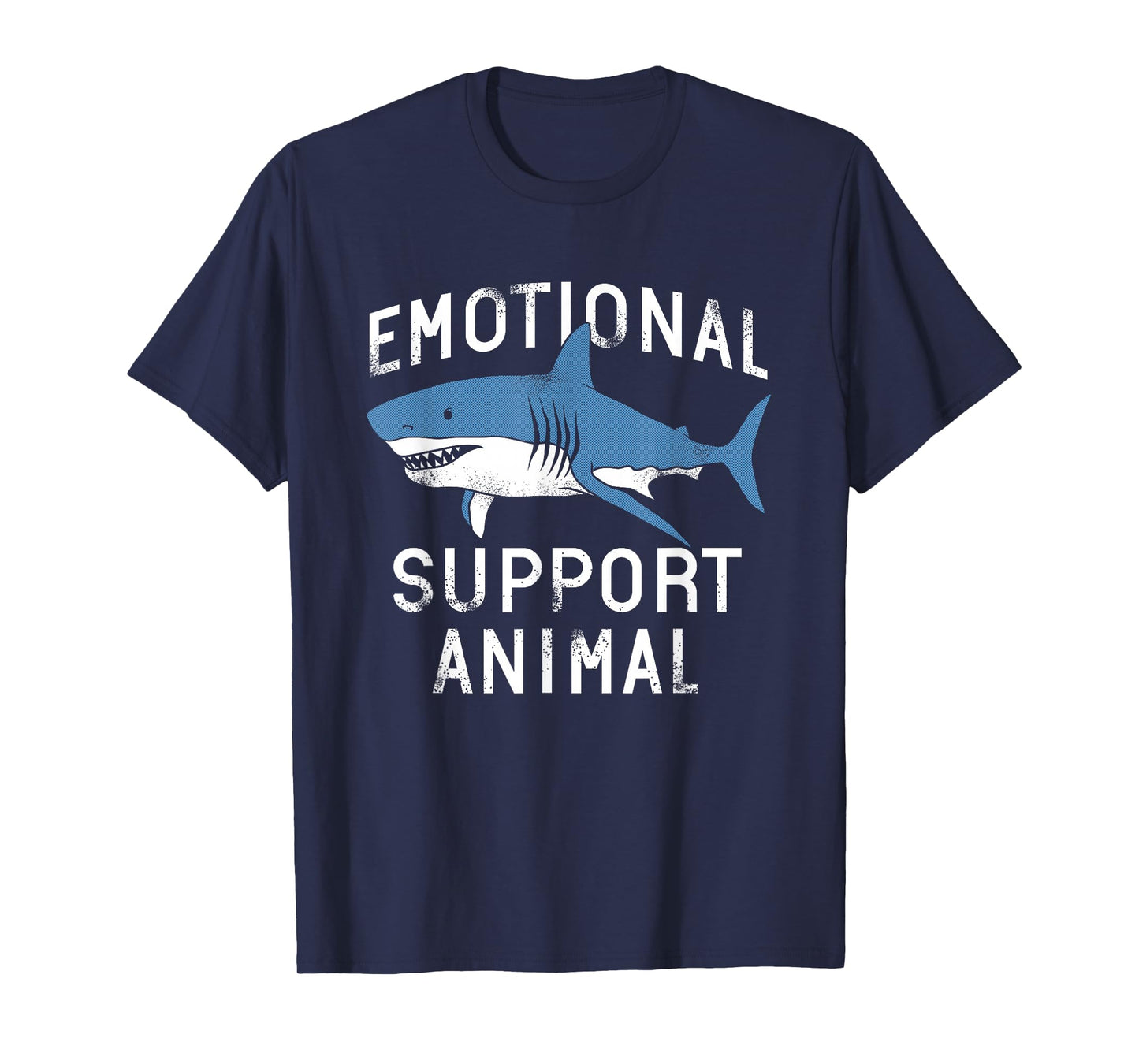 Emotional Support Animal Funny Scary Shark Pun Humor Shark T-Shirt