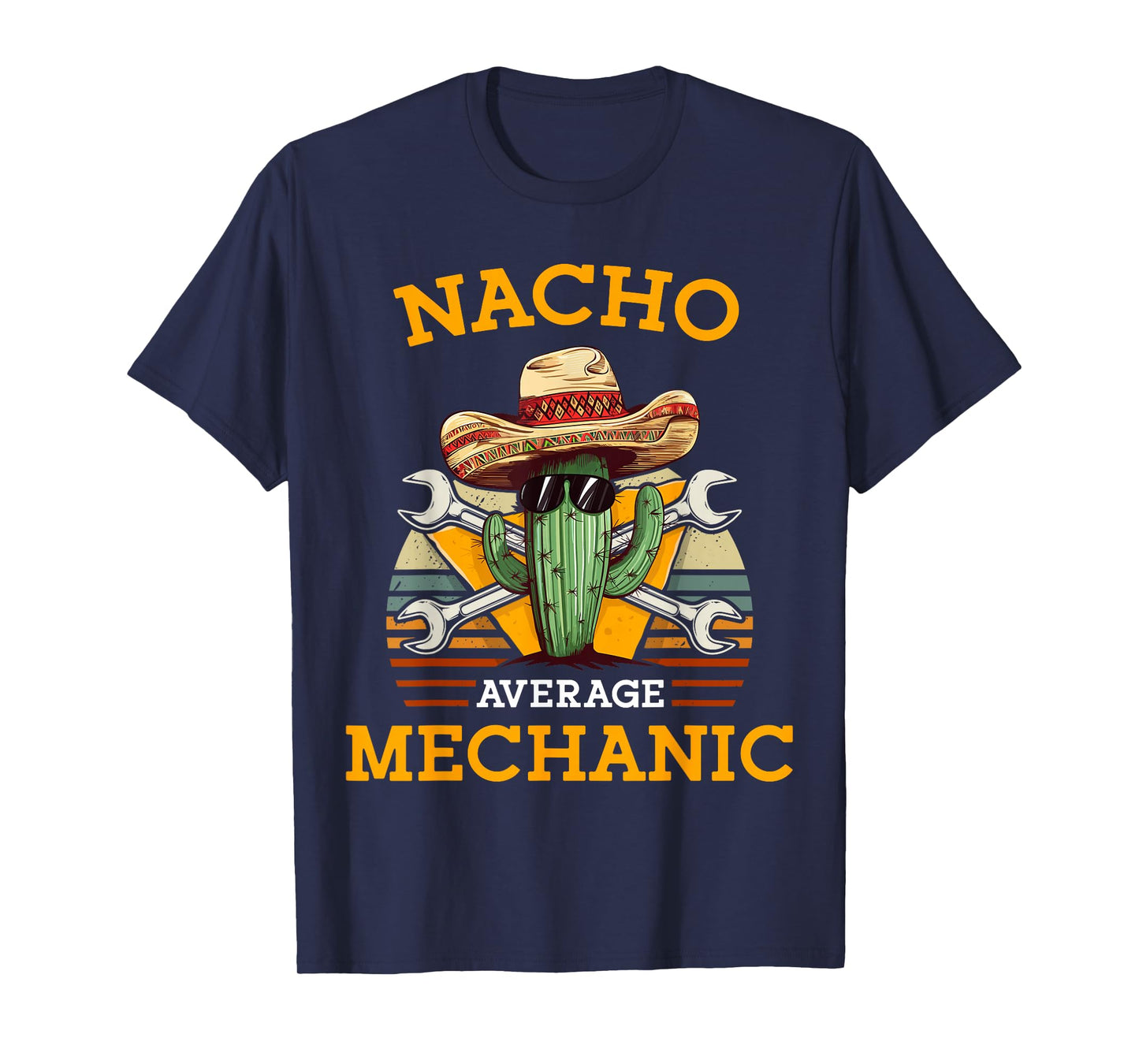 Nacho Average Mechanic Funny Mexican Auto Repairman Vintage T-Shirt