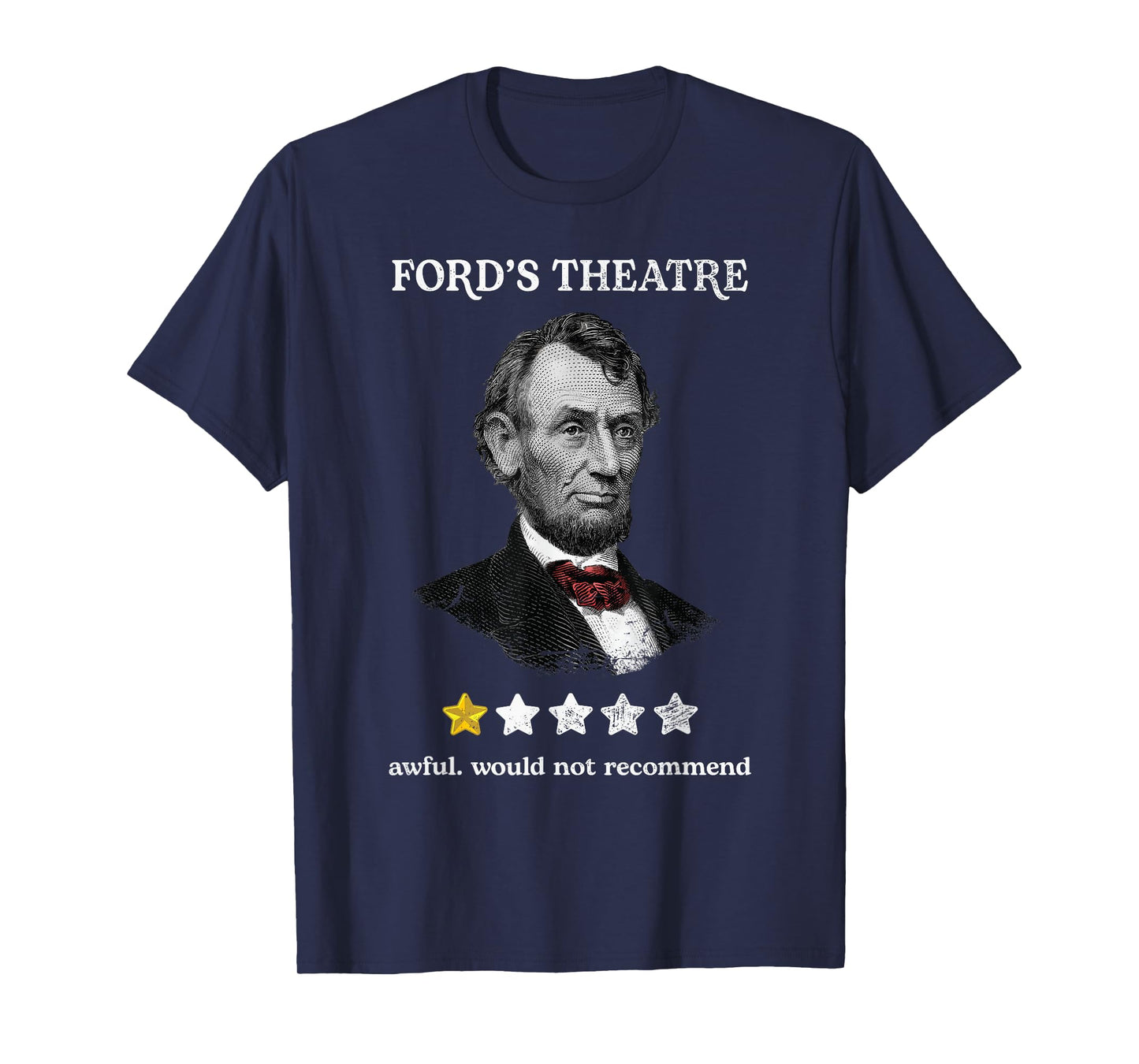 History-of-US-Presidents-Outfits Soulz Ford's Theater Presidential History Abe Lincoln Funny Unisex-Adults T-Shirt, Black, Small