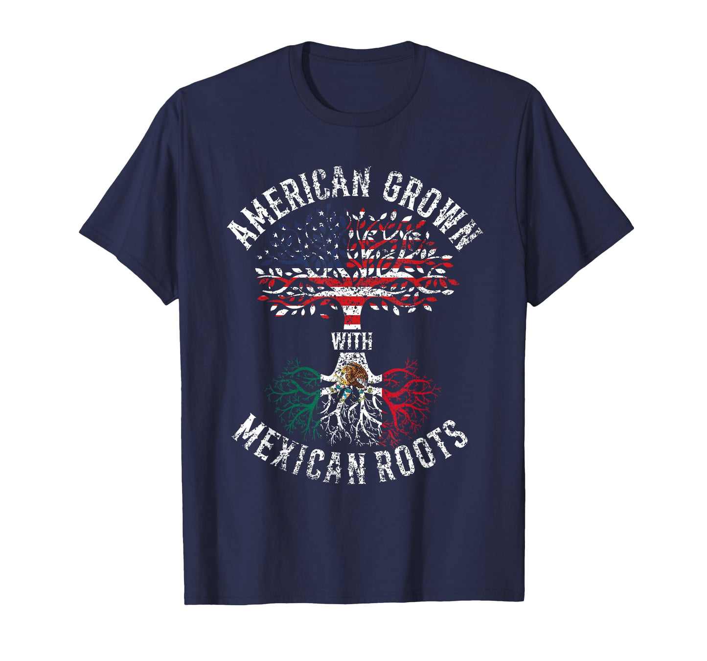 American Grown with Mexican Roots USA Mexico T-Shirt