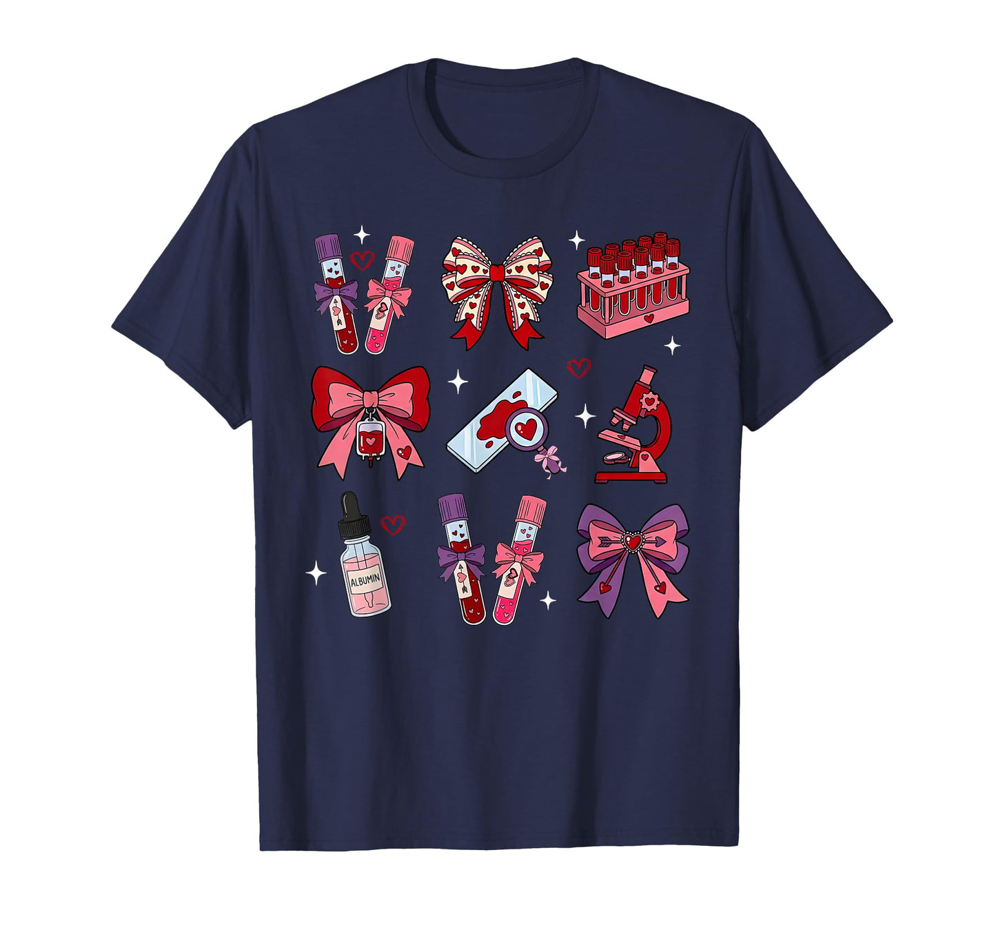 Lab Tech Coquette Bow Valentine Science Laboratory Scientist T-Shirt