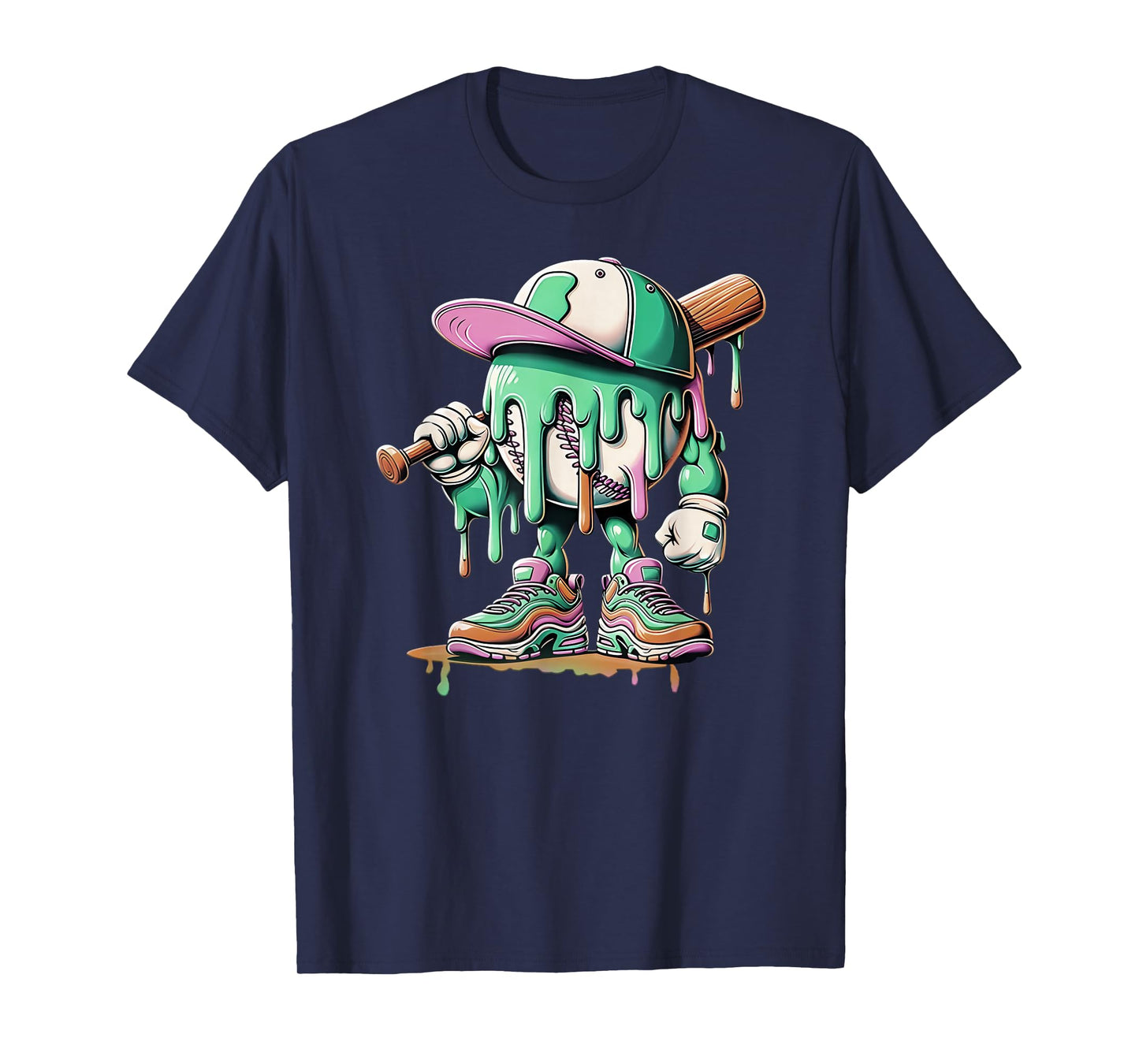 Baseball Lifestyle 101 Apparel Youth Baseball Drip Ice Cream T-Shirt