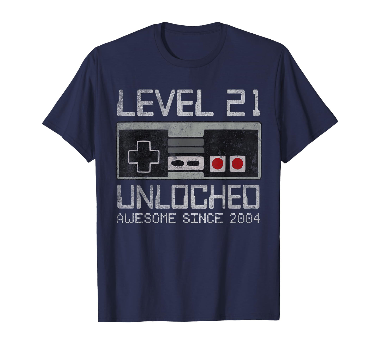 Level 21 Unlocked 21st Birthday 21 Year Old Video Gamer Boy T-Shirt