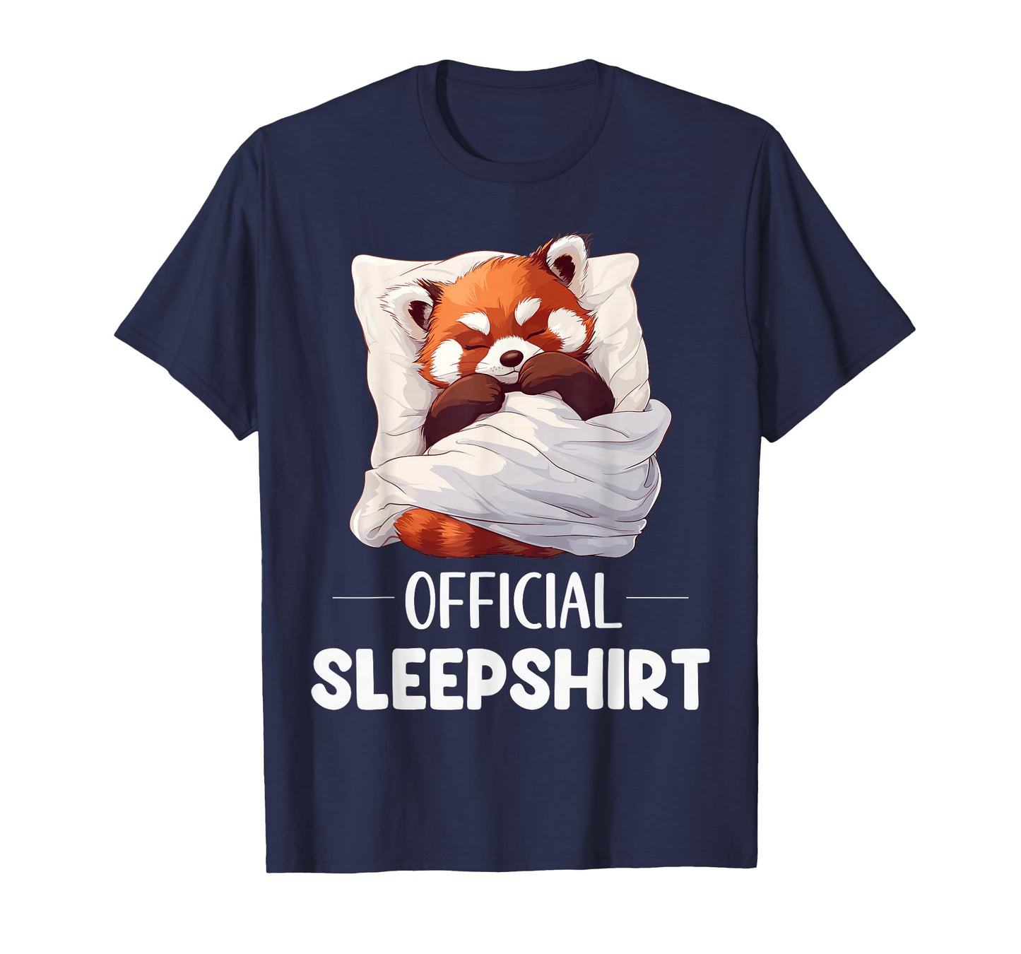 Official Sleepshirt Sleeping Red Panda Animal Lovers Pajama T-Shirt