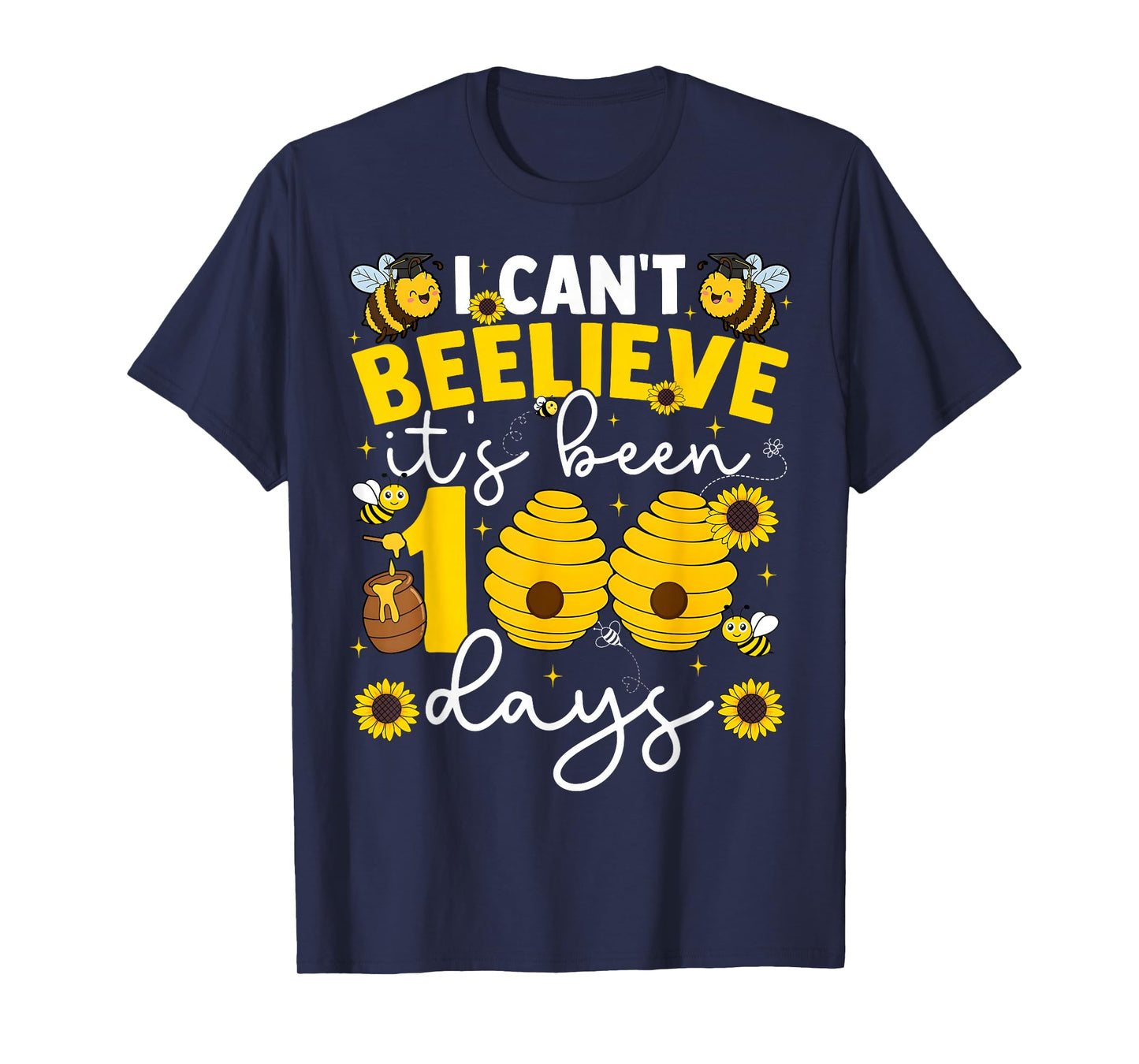 I Can't Beelieve It's Been 100 Days Funny Boy Girl Teacher T-Shirt
