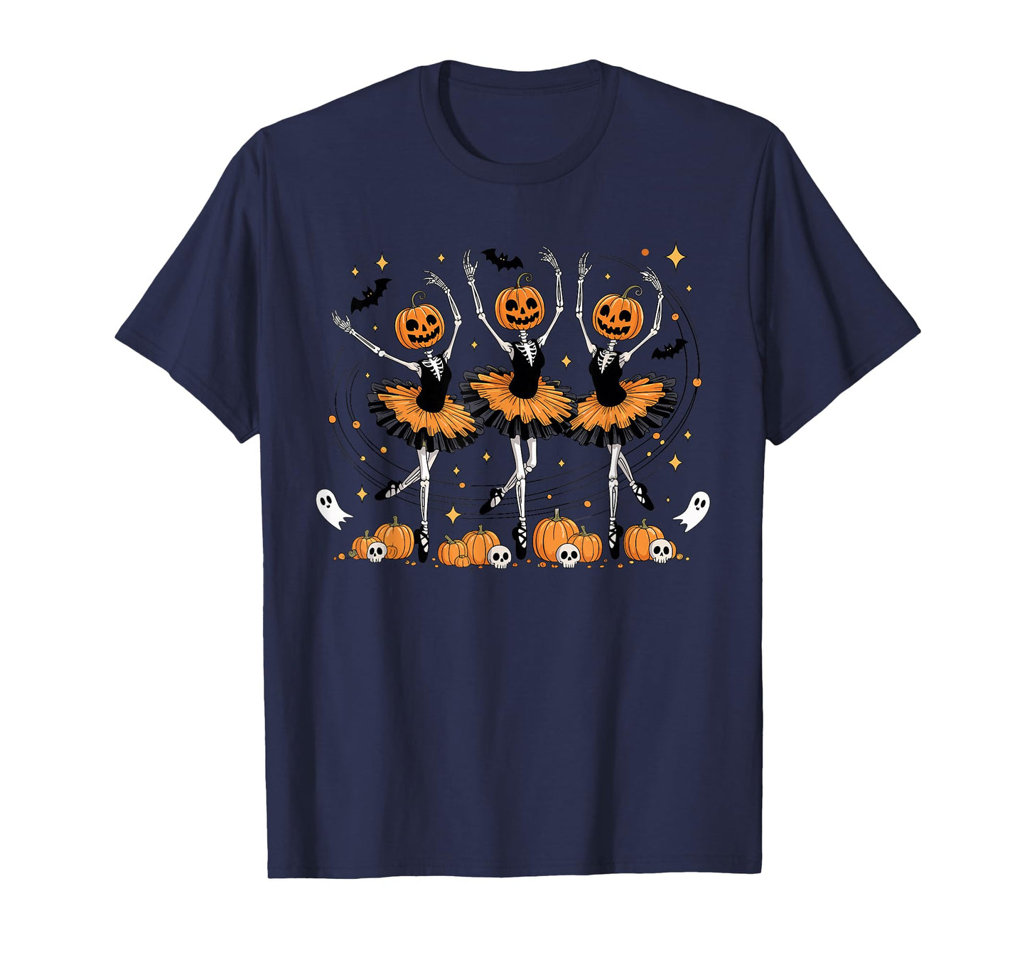 Ballet Skeleton, Funny Halloween, Skeleton Dance, Pumpkin T-Shirt