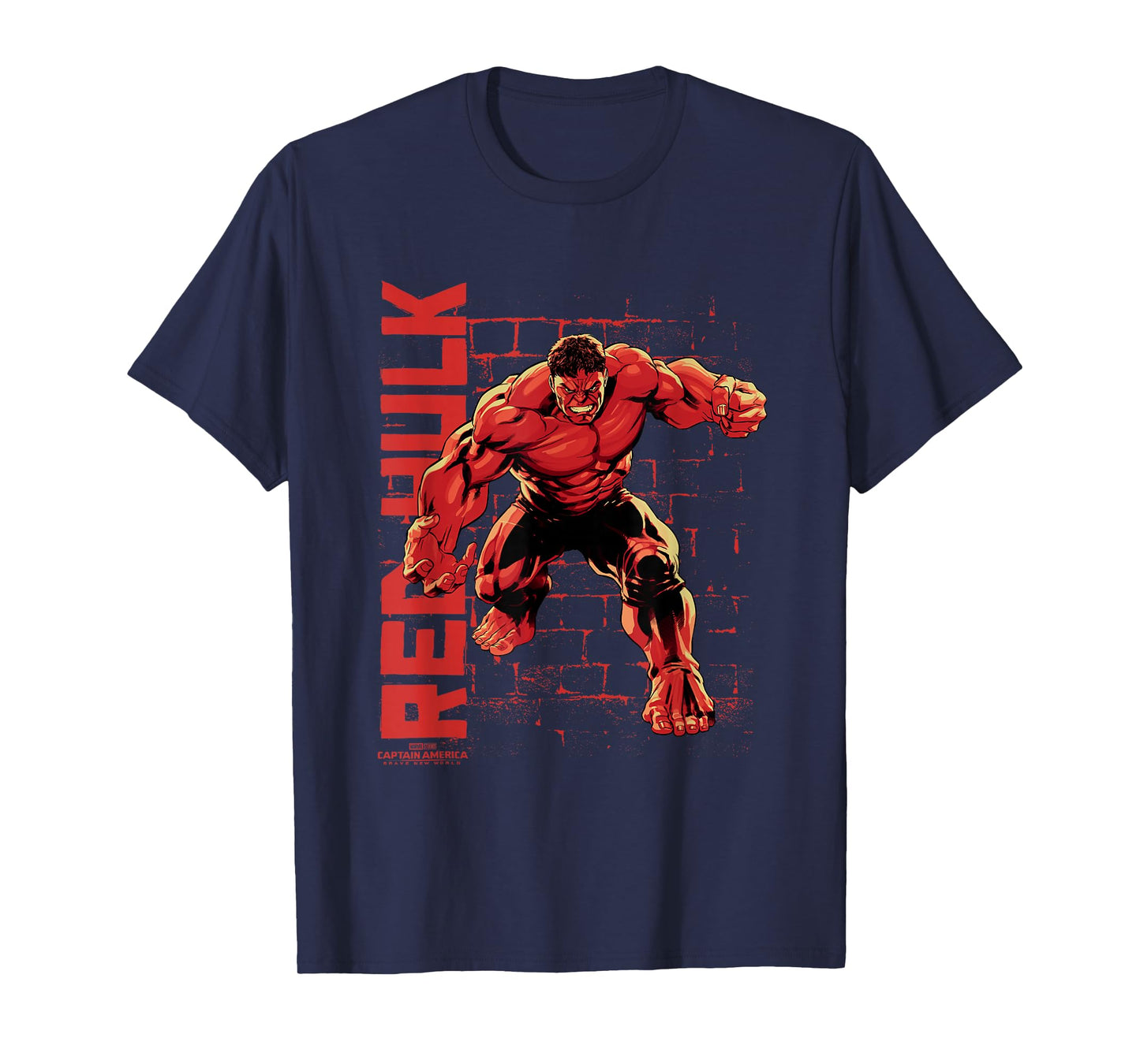 Marvel Captain America: Brave New World Red Hulk Brick Wall T-Shirt