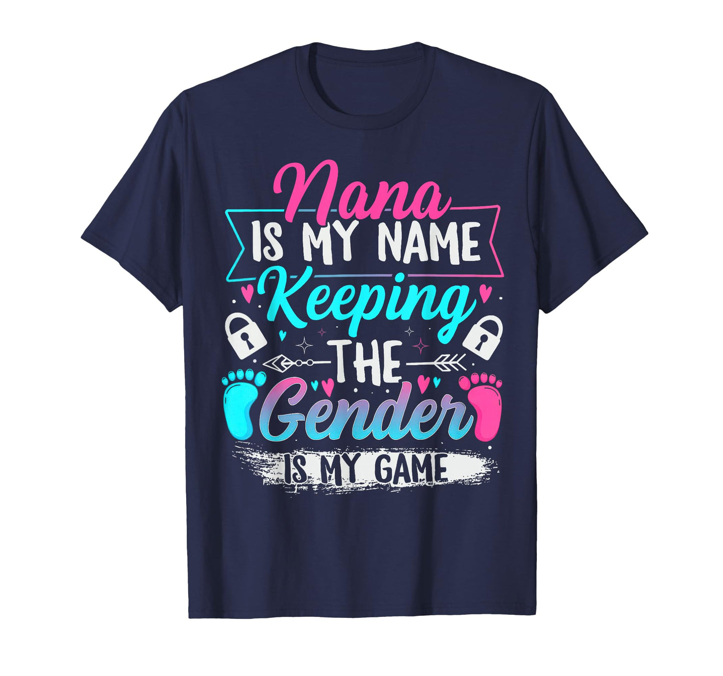 Gender Reveal Keeper of The Gender Nana Baby Shower T-Shirt