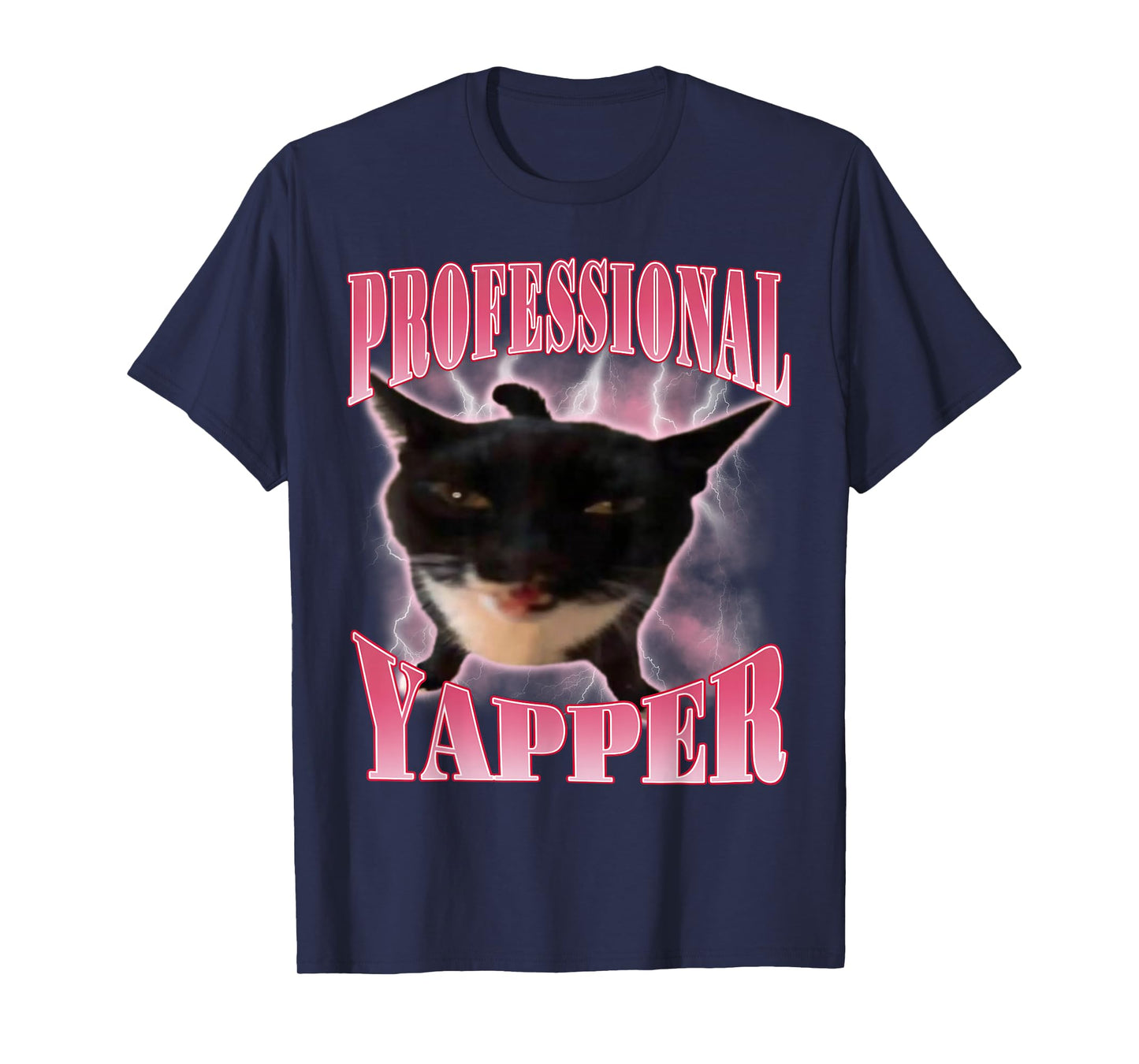 Professional Yapper Cat Funny Oddly Specific Dank Meme T-Shirt