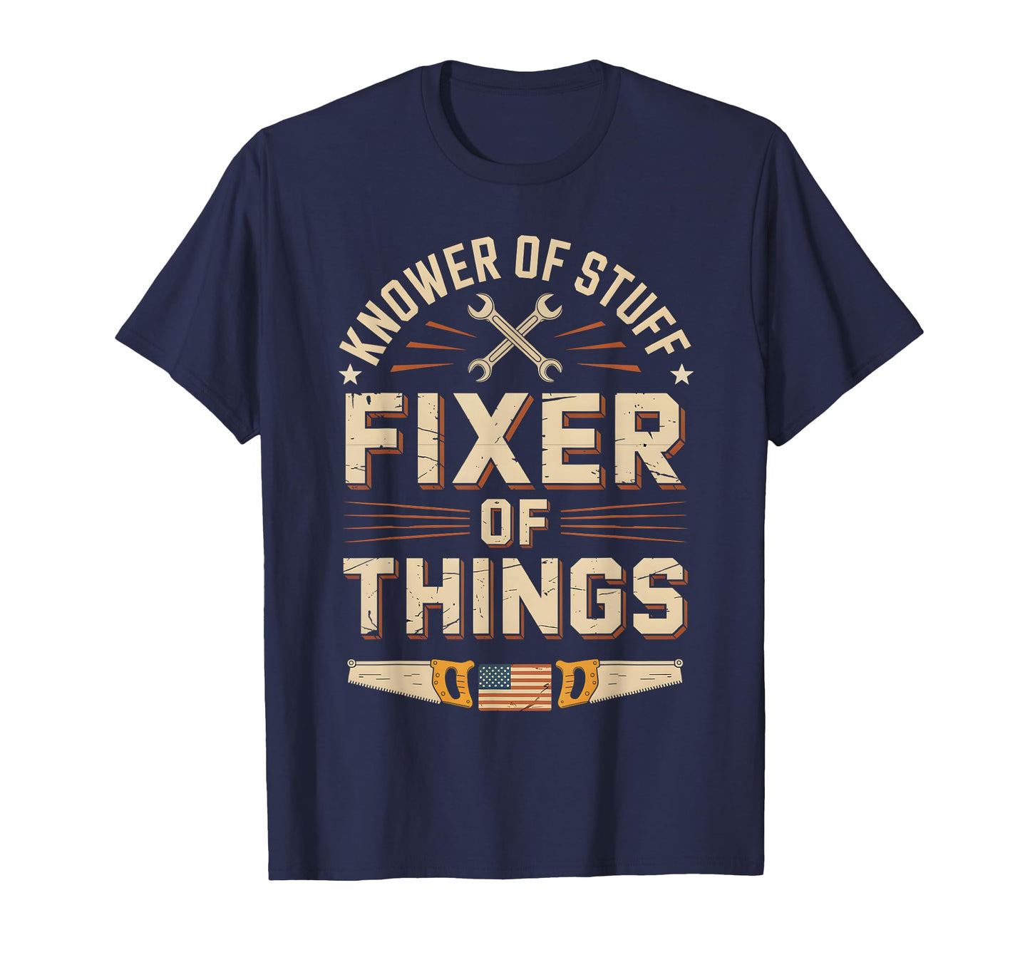 Vintage Knower of Stuff Fixer of Things Funny Dad T-Shirt
