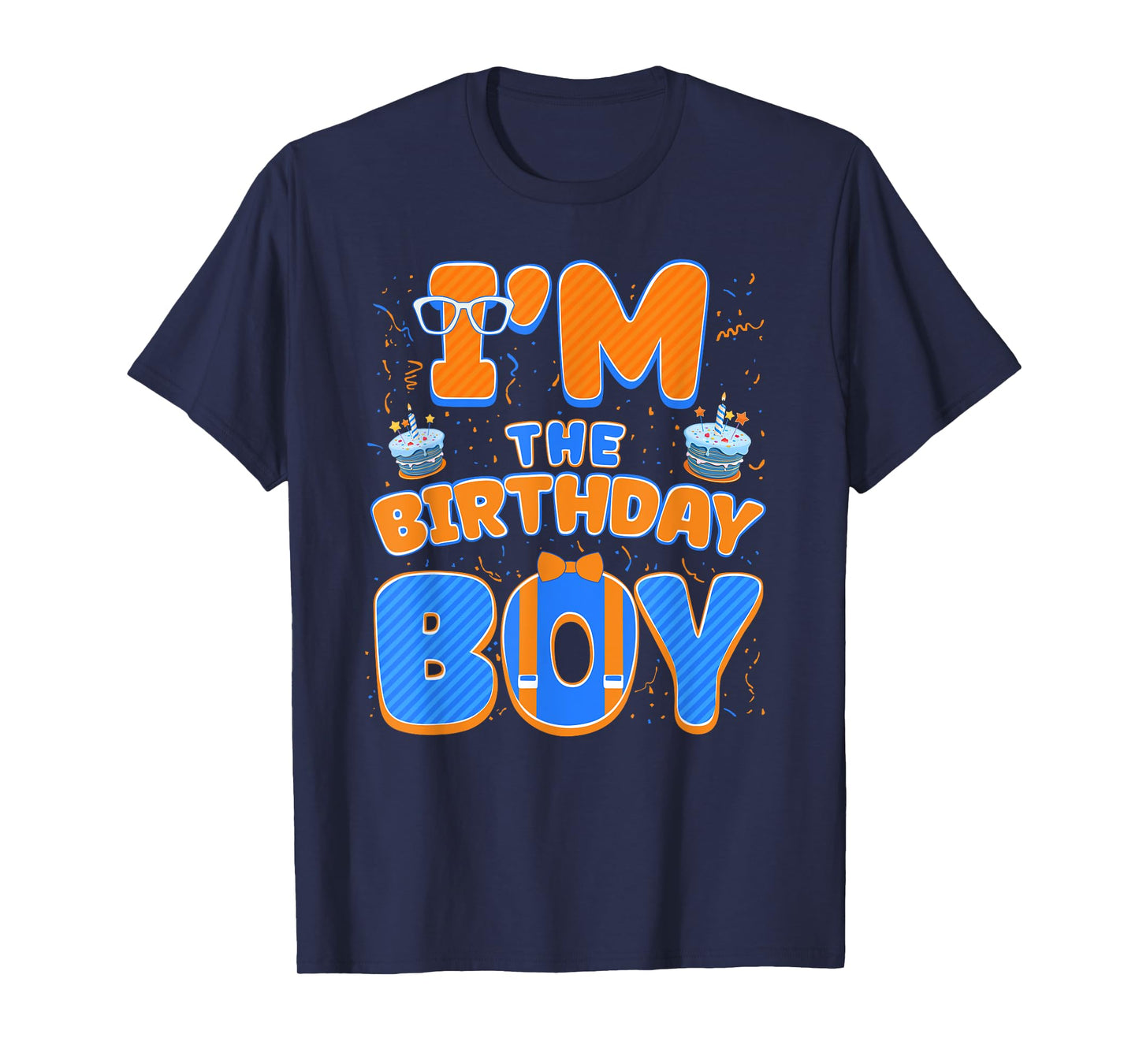 Cute I’m The Birthday Boy Matching Blue Orange Party T-Shirt