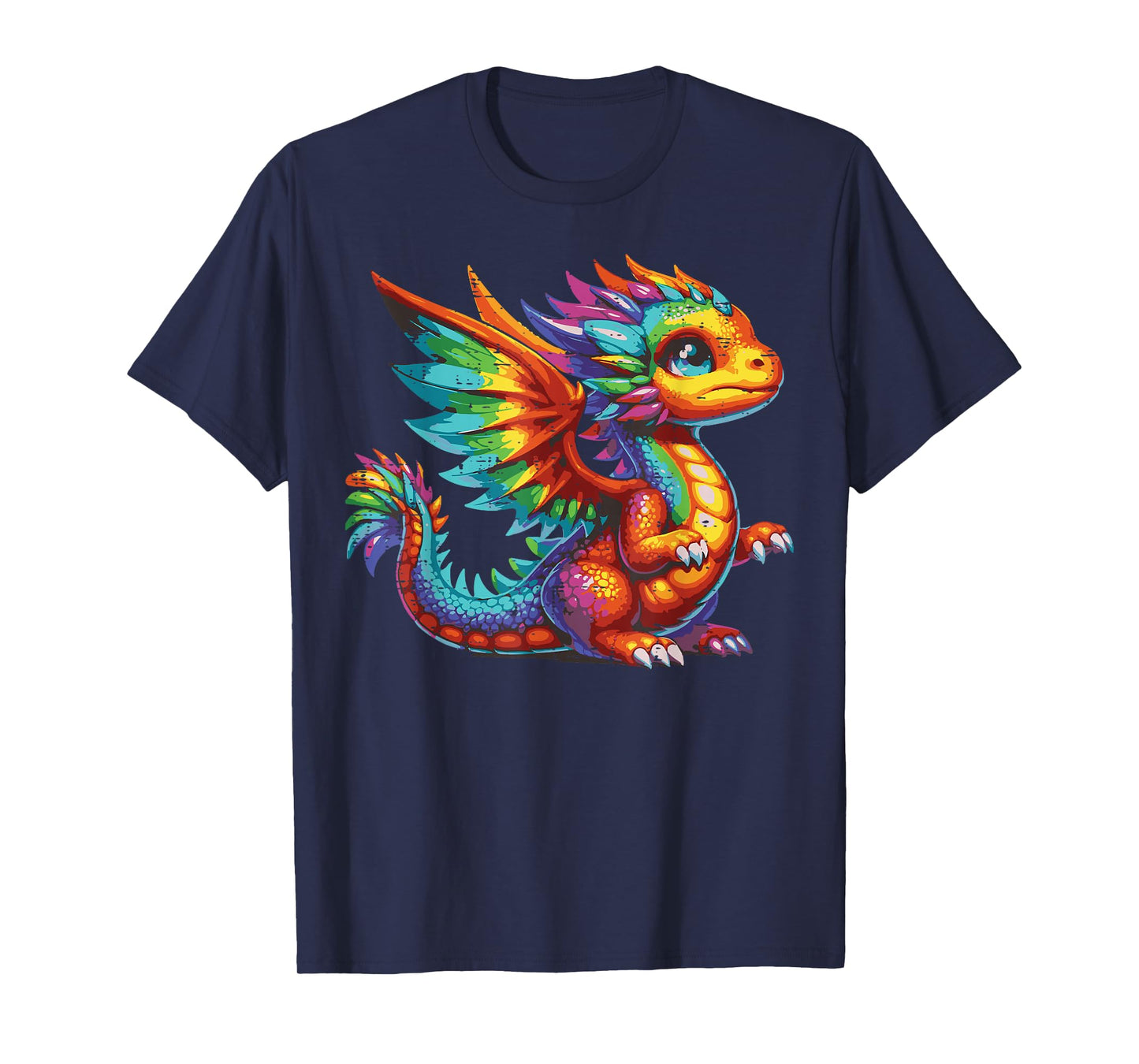 Fairy Dragon Colorful Cute Fantasy Mythical Women Girls Kids T-Shirt