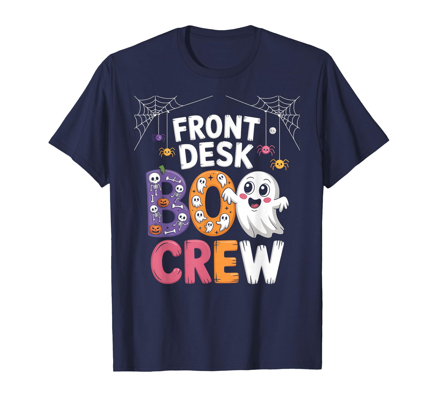 Front Desk Boo Crew Funny Ghost Boo Halloween Receptionist T-Shirt