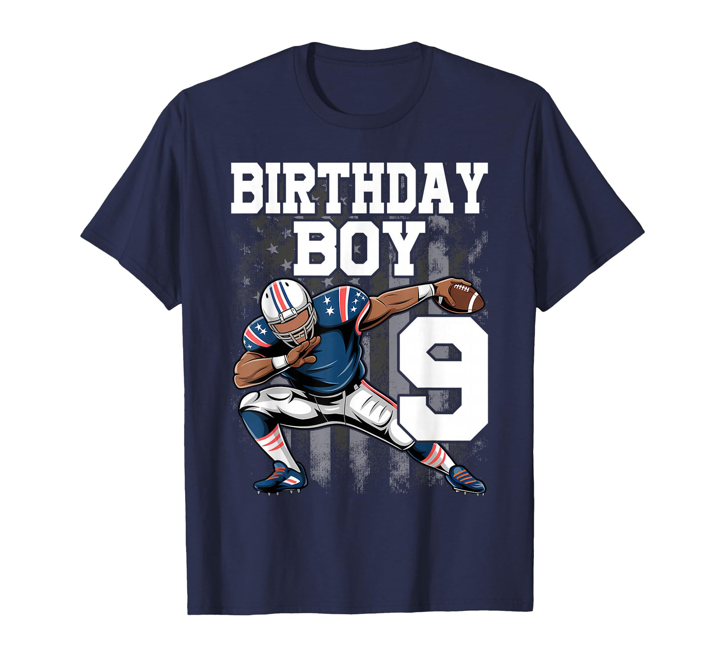 9 Years Old Boy Football Player 9th Football Birthday Boys T-Shirt