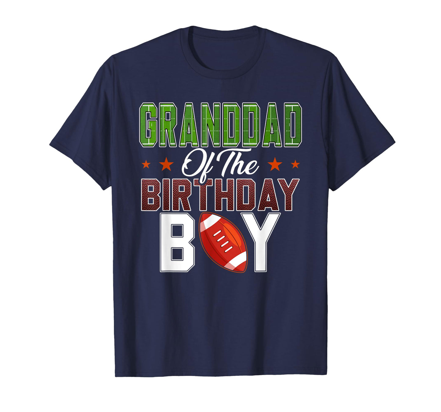 Granddad of The Birthday Boy Football Party Family Matching T-Shirt