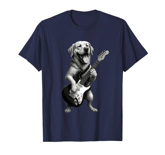 Labrador Retriever Playing Guitar Funny Dog Lover T-Shirt