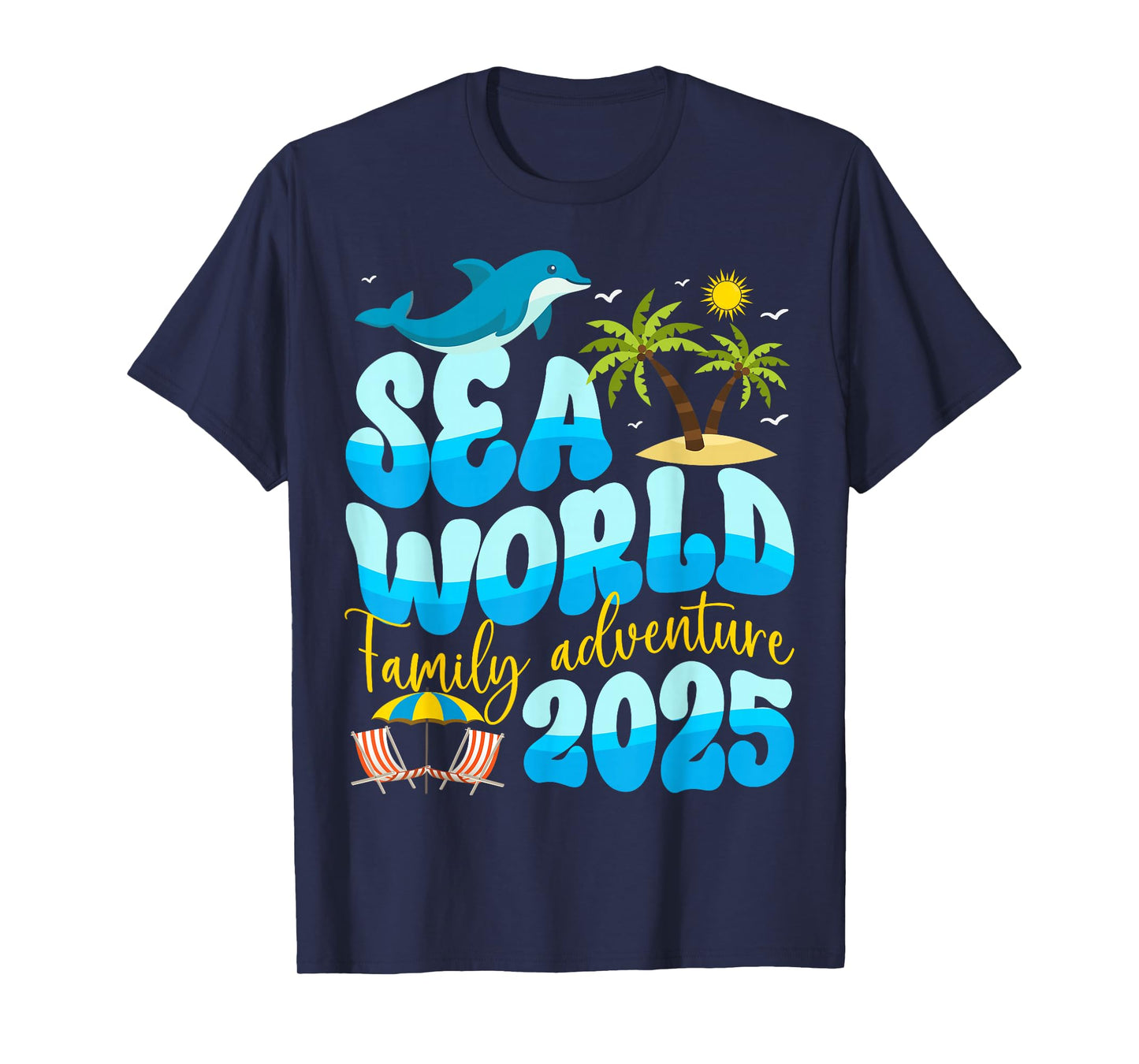 Sea World Dolphin Family Adventure Trip 2025 Spring Break T-Shirt