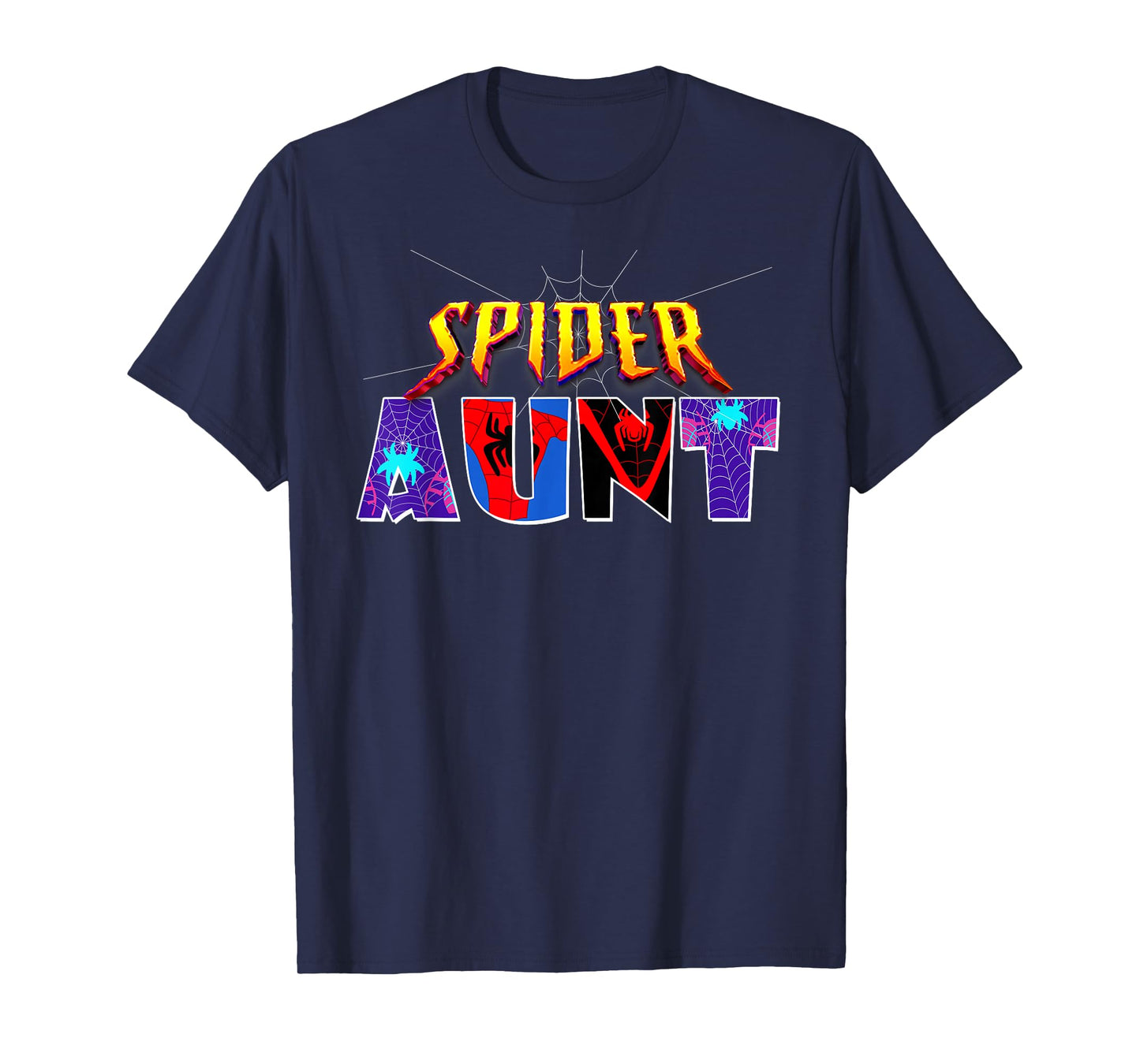 Spider Aunt Shirt Birthday Mothers Day Halloween Costumes T-Shirt