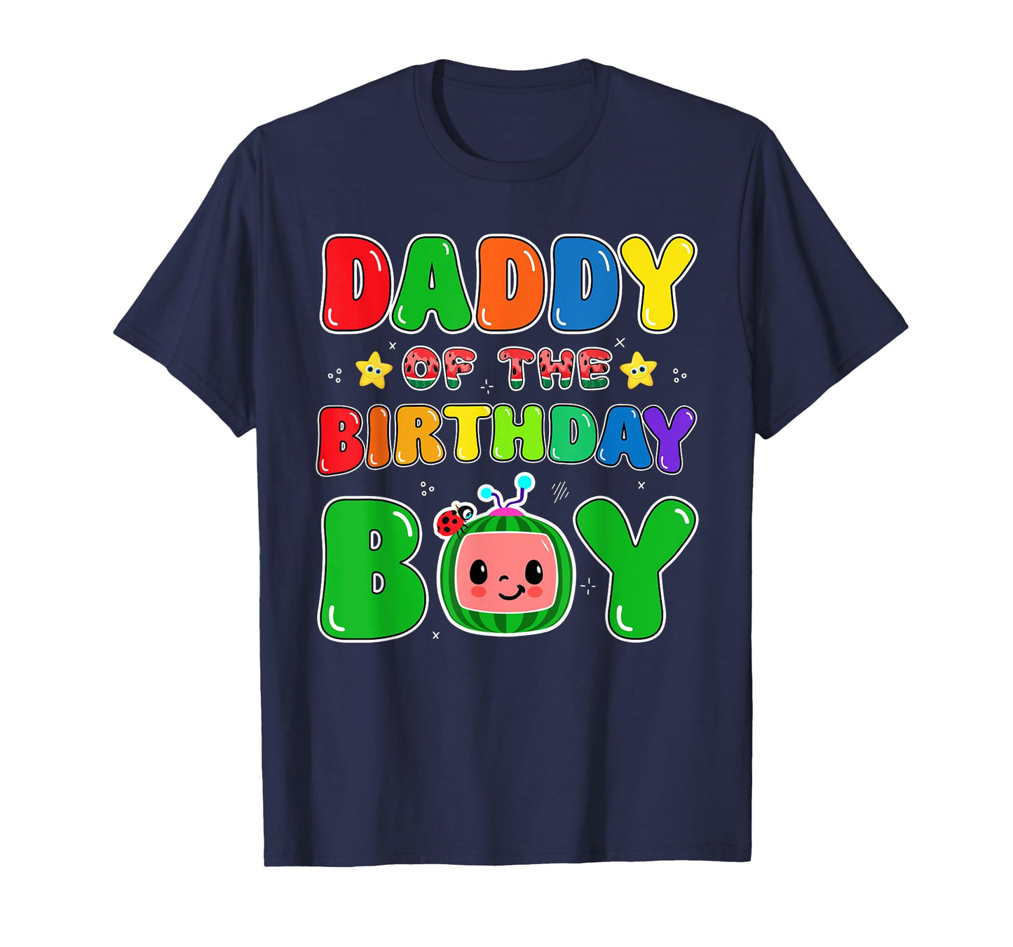 Dad and Mom Daddy of The Birthday Boy Tee Melon Family Party T-Shirt