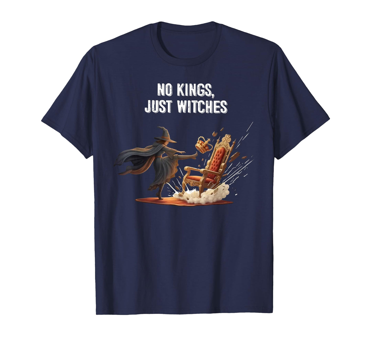 No Kings Just Witches Funny Witchcore Halloween Art T-Shirt