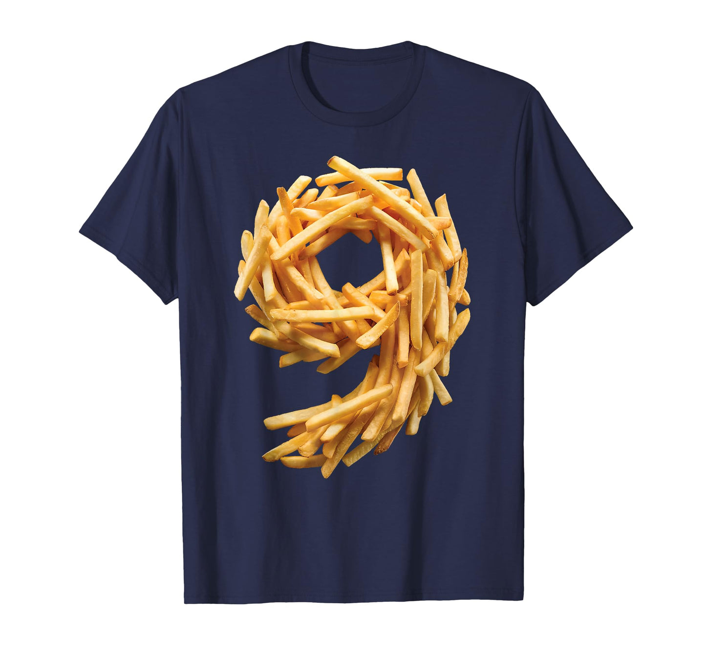 French Fries Number 9 Funny 9th Birthday Nine Burger Food T-Shirt