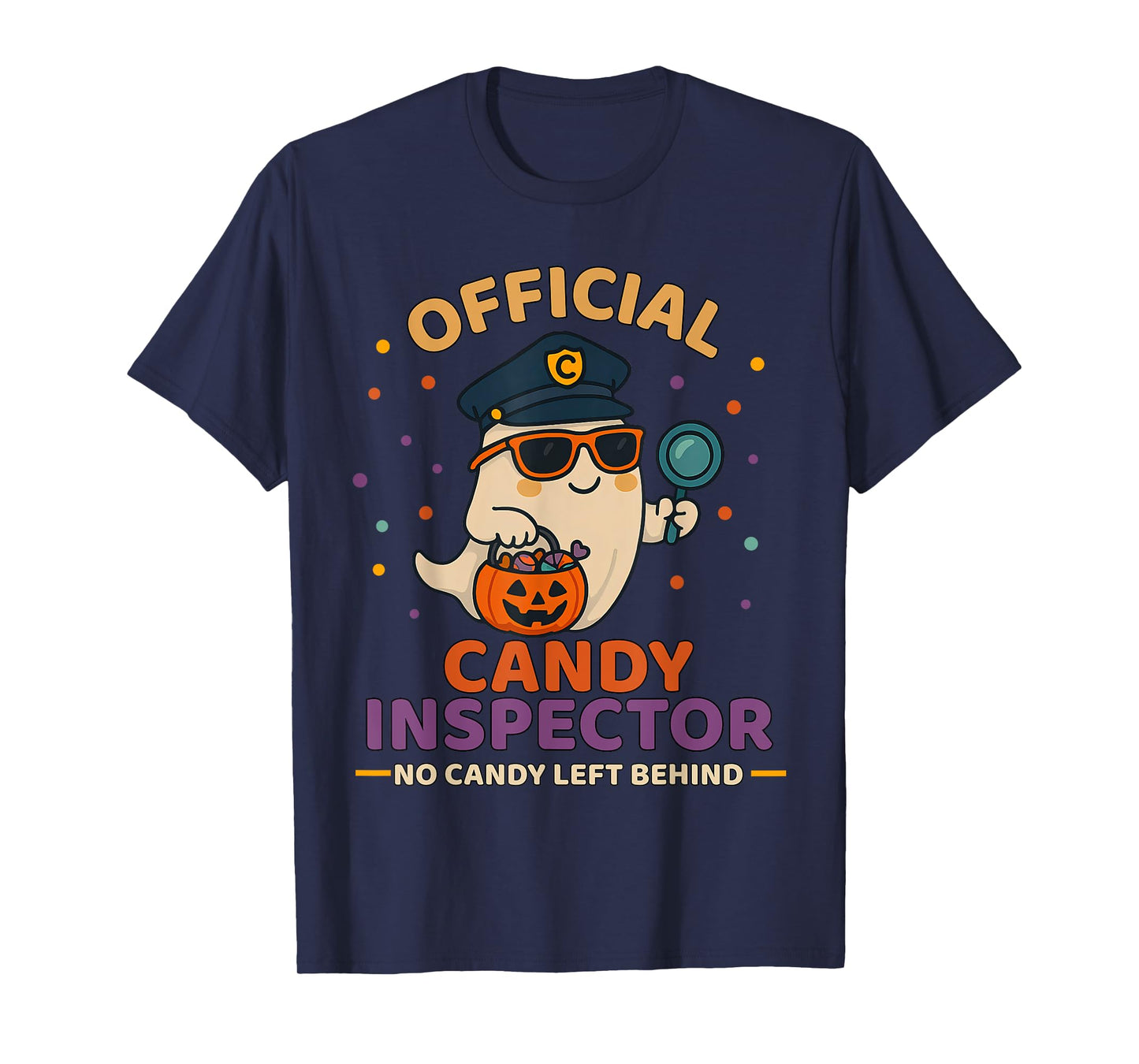 Official Candy Inspector Halloween Crew Costume T-Shirt