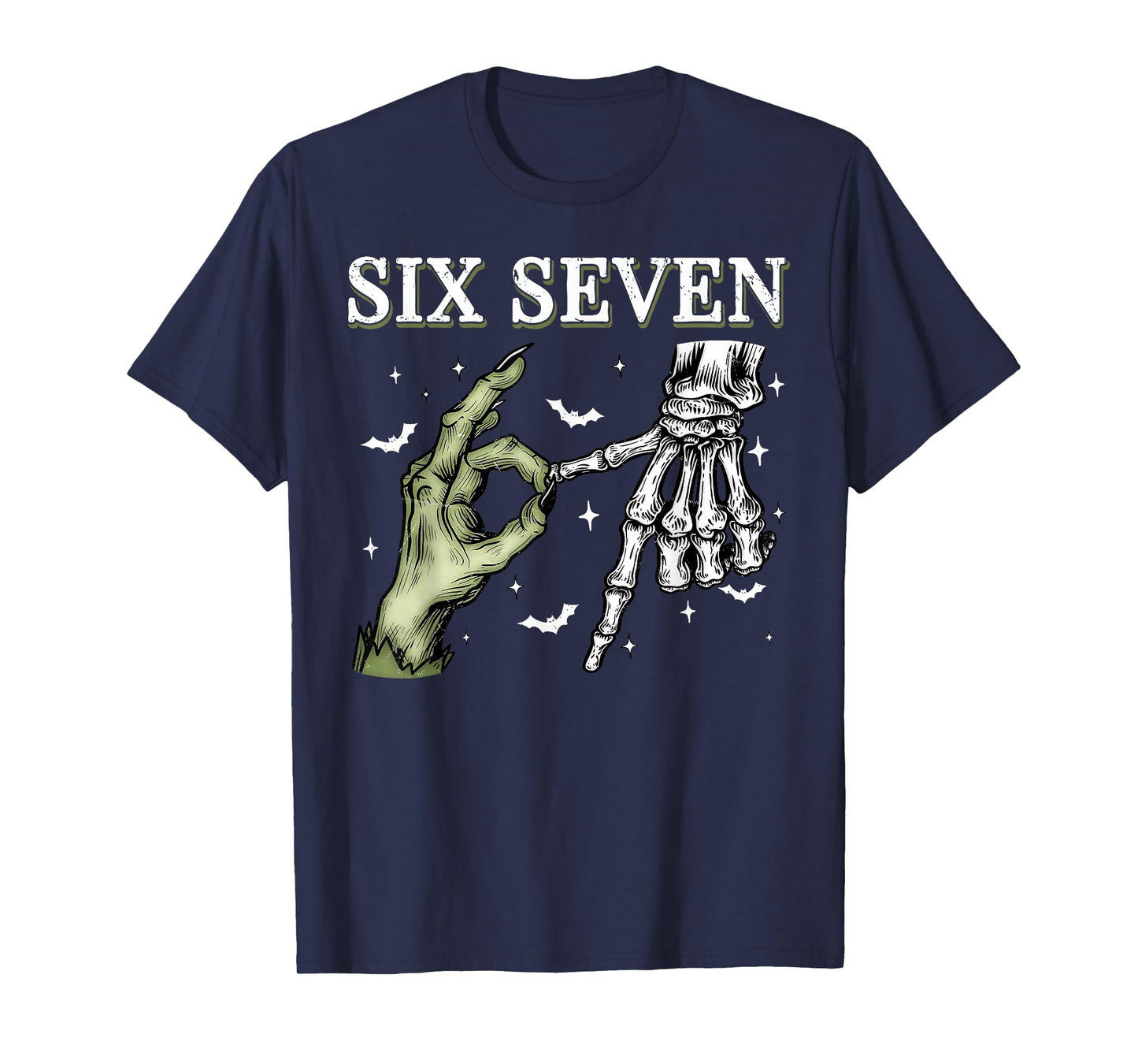 Haunted by 67 – Funny Skeleton Hands Halloween Costume T-Shirt
