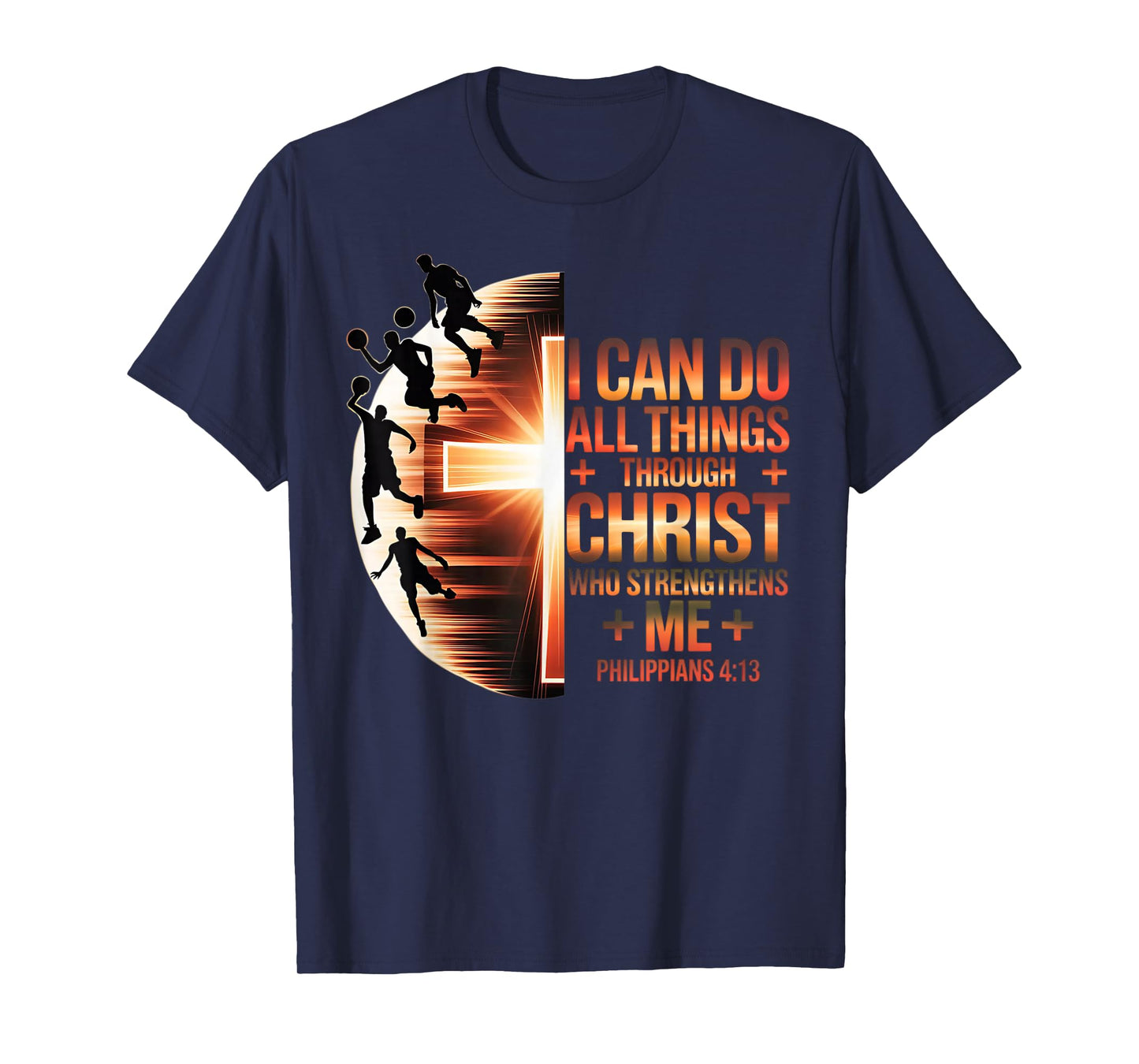 Funny Christian Basketball Athlete Bible Verse Sports Team T-Shirt