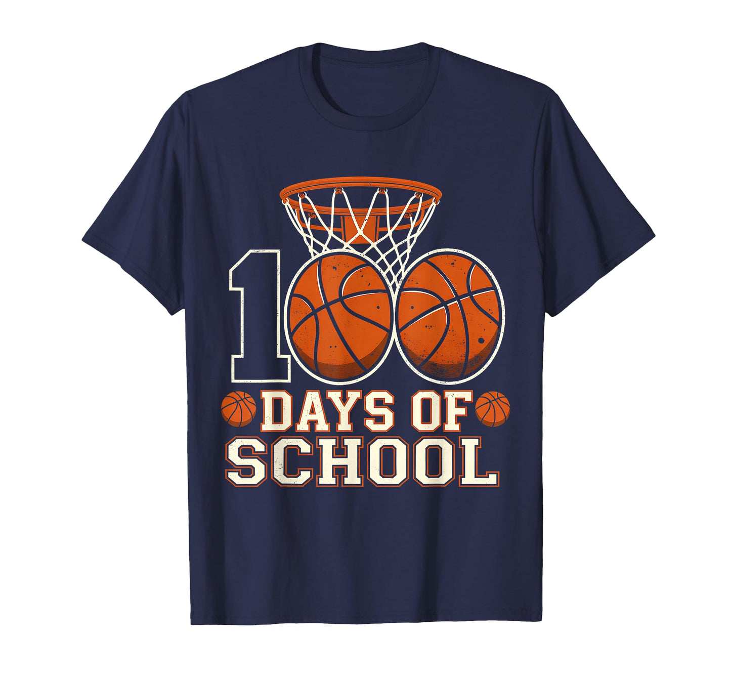 100 Days of School Boys Basketball Teacher T-Shirt