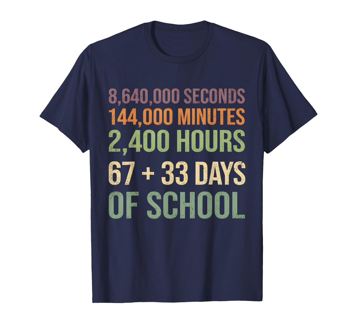 67 + 33 Day of School Funny 100 Days of School Teacher T-Shirt