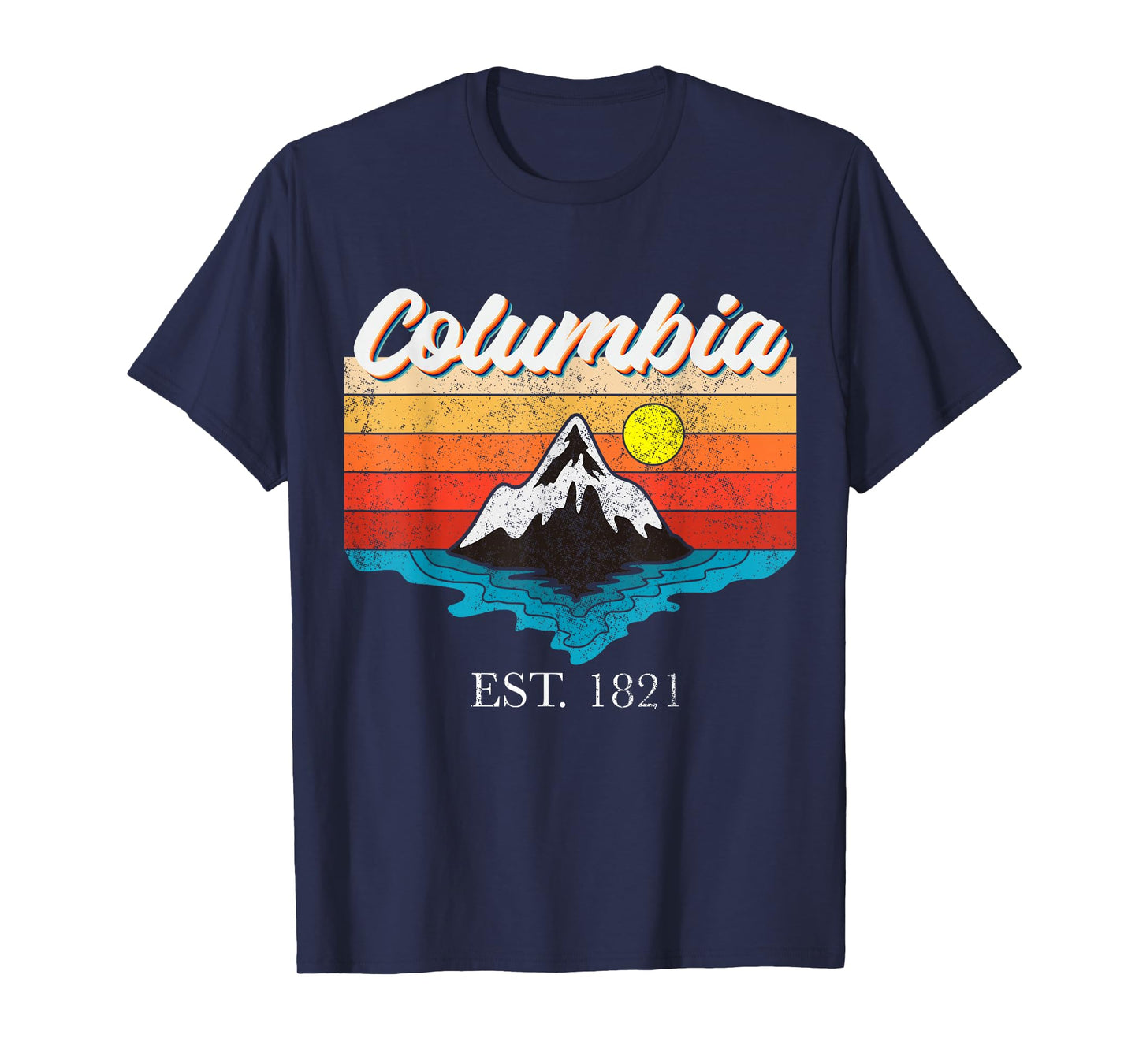 Columbia Home Town Vintage Sunset USA Vacation T-Shirt