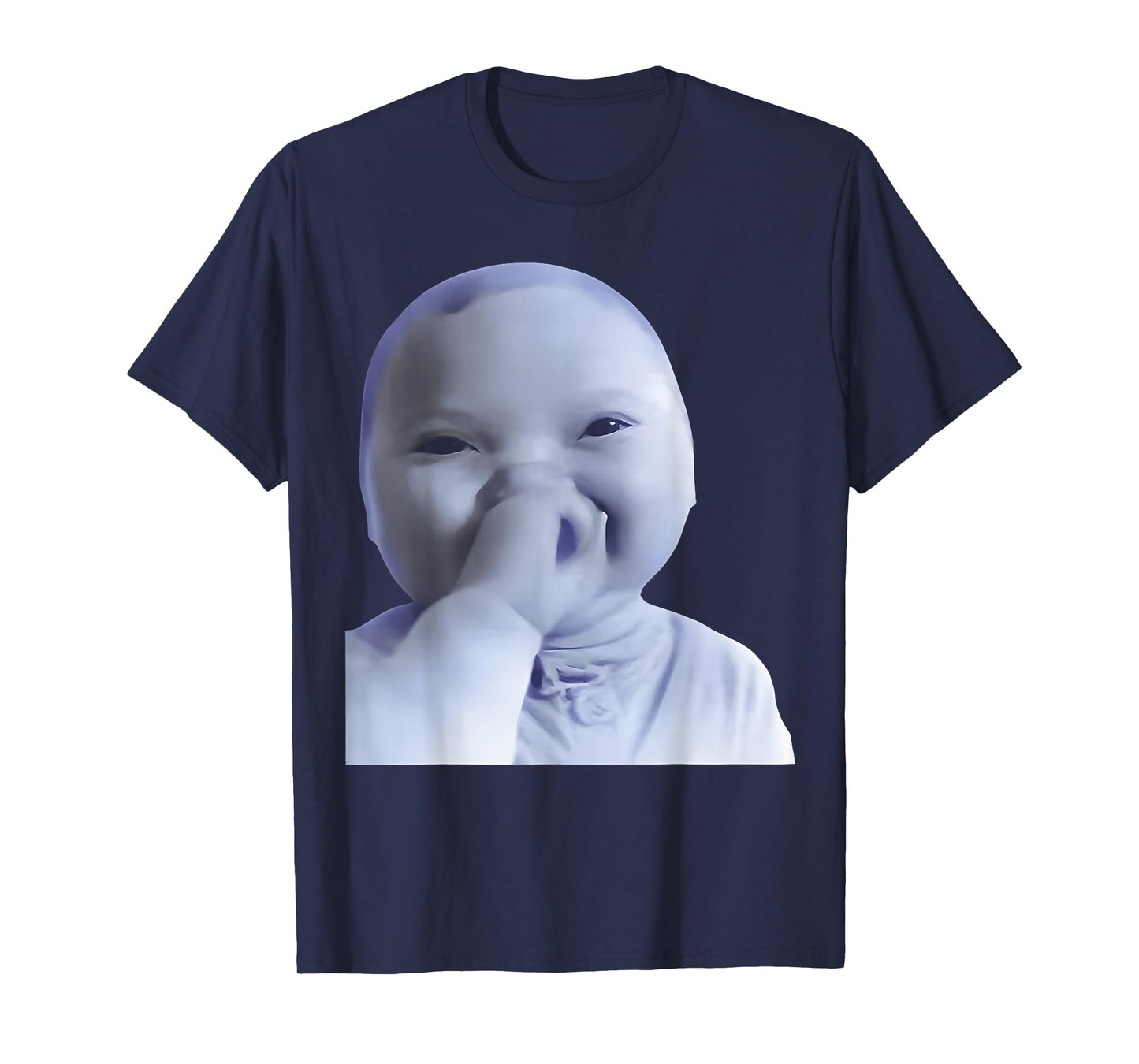 Funny Holding Back A Laugh Ai Baby Laughing Meme T-Shirt