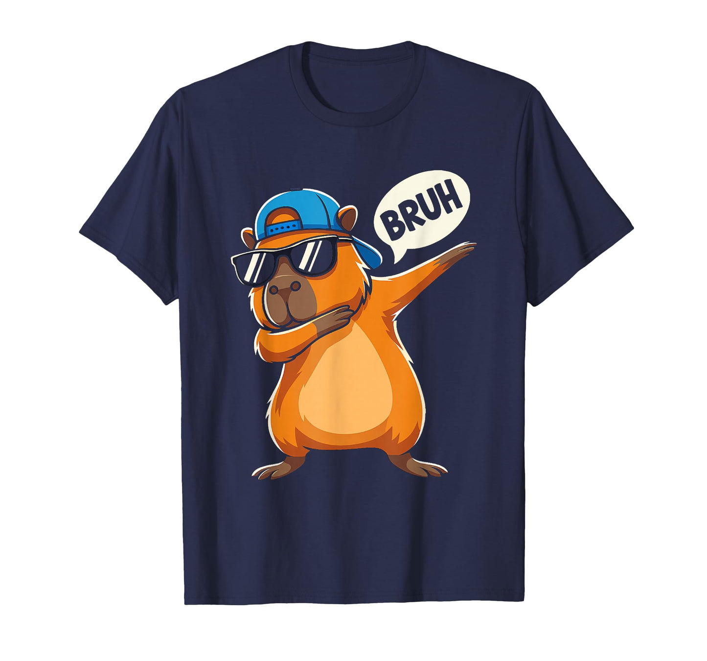 Bruh Cute Dabbing Capybara Animal Boys Men Kids T-Shirt