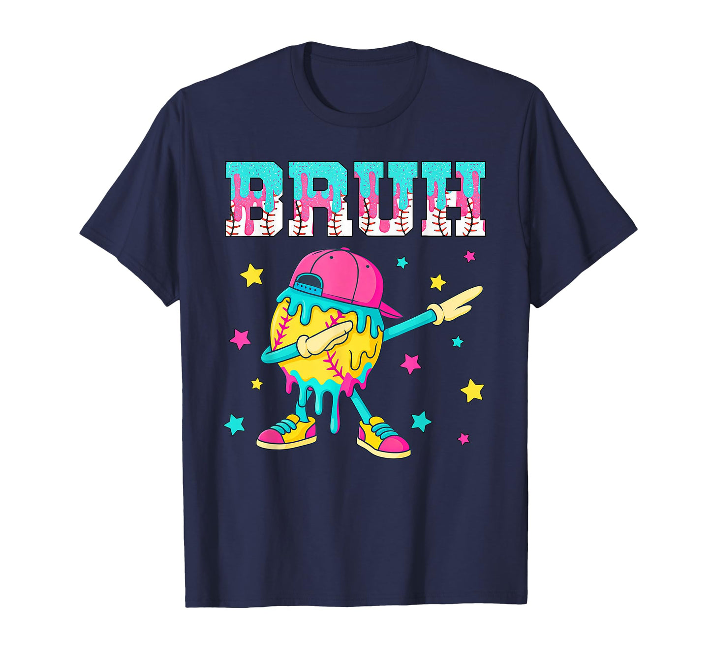 Baseball Drip Ice Cream Bruh Baseball Lifestyle 101 Apparel T-Shirt