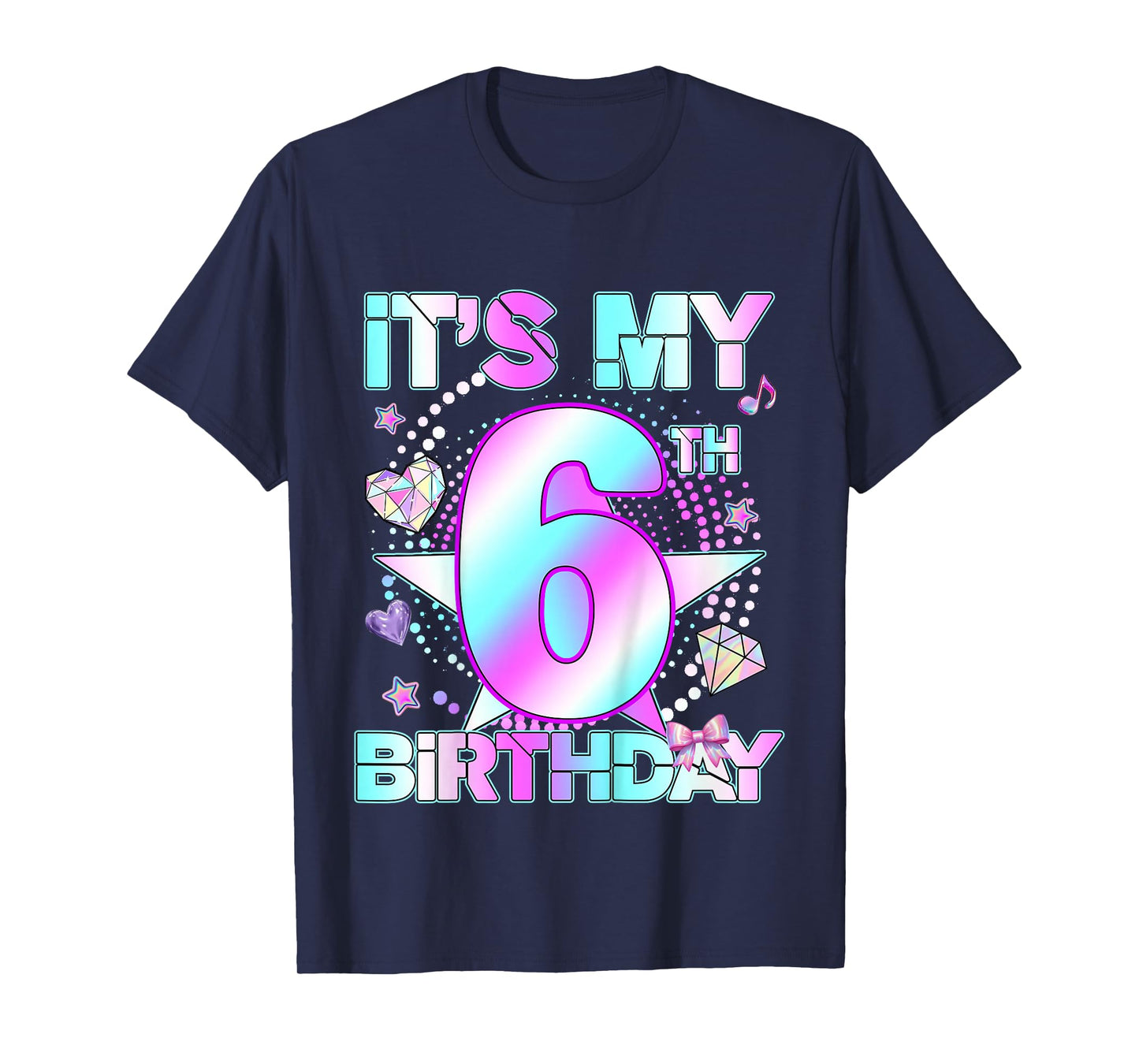 6 Years Old Birthday Kpop Kids Toddler 6th Birthday Girl T-Shirt