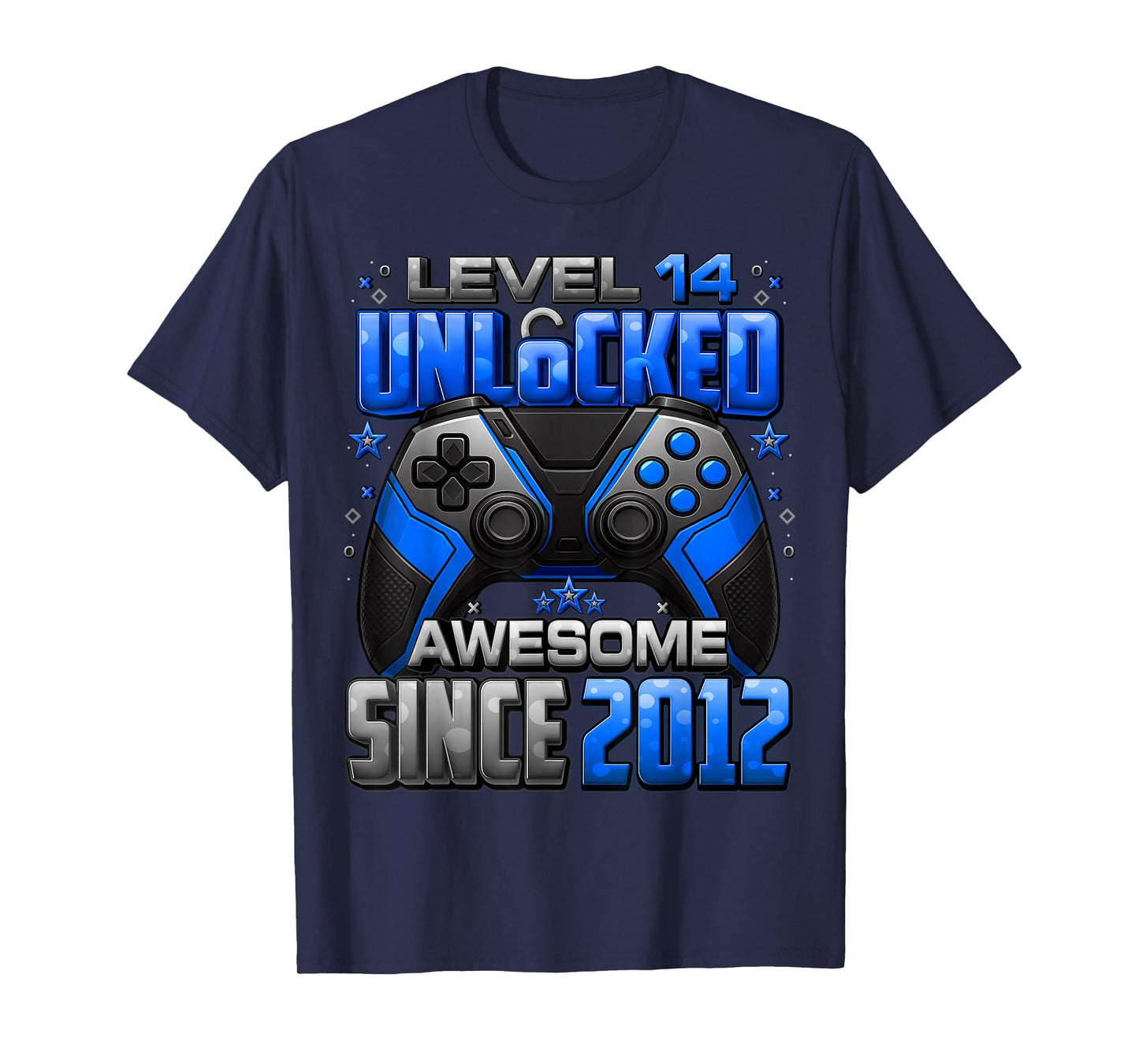 Level 14 Unlocked Awesome Since 2012 14th Birthday Gaming T-Shirt