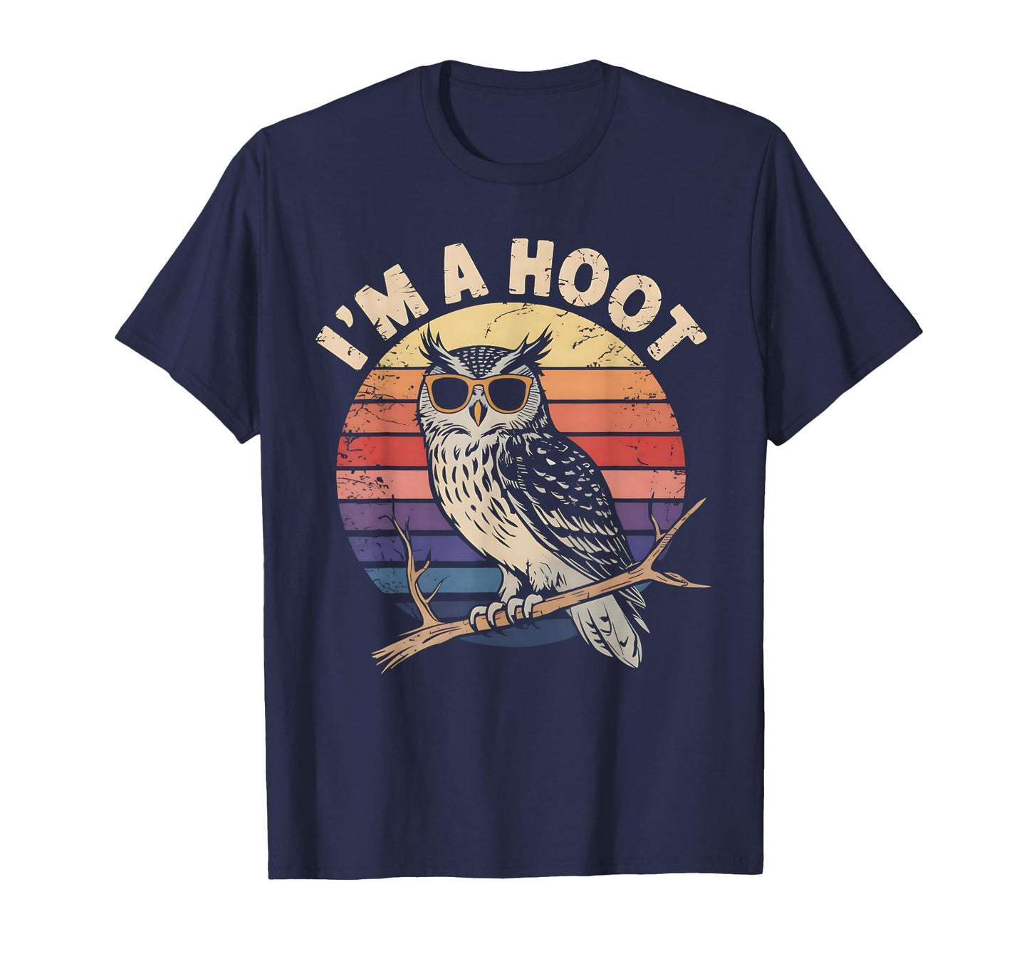 Retro I'M A Hoot Owl Bird Lover Funny Sarcastic Vintage Joke T-Shirt