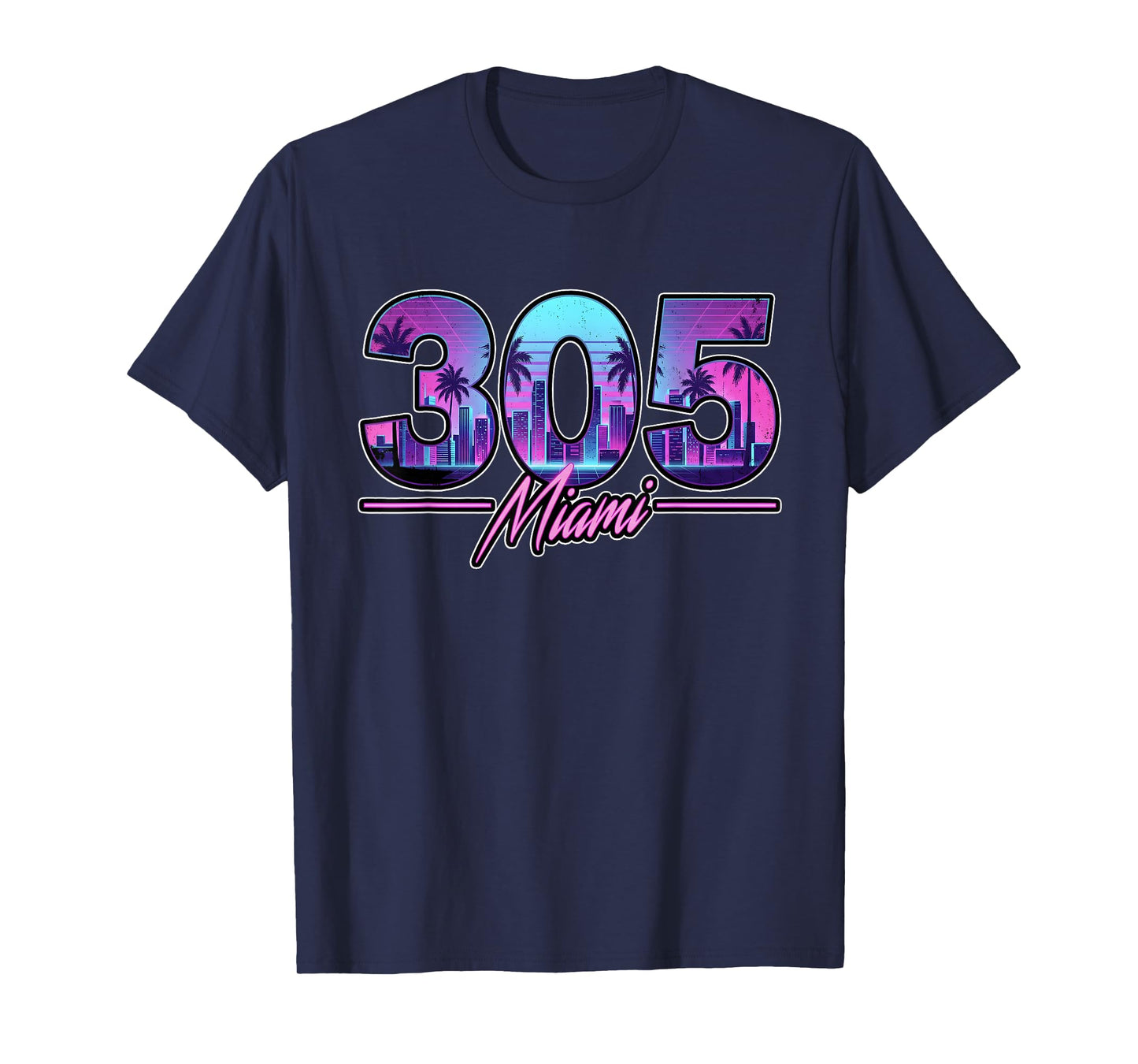 Retro Miami for Men Women Kids Girls Boys Outfits Throwback T-Shirt