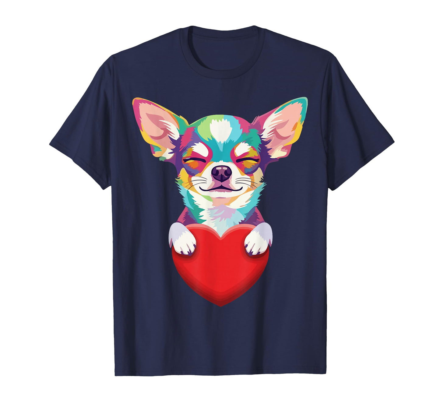 Cute Chihuahua Dog Heart Love Valentine Pet Animal Lover T-Shirt