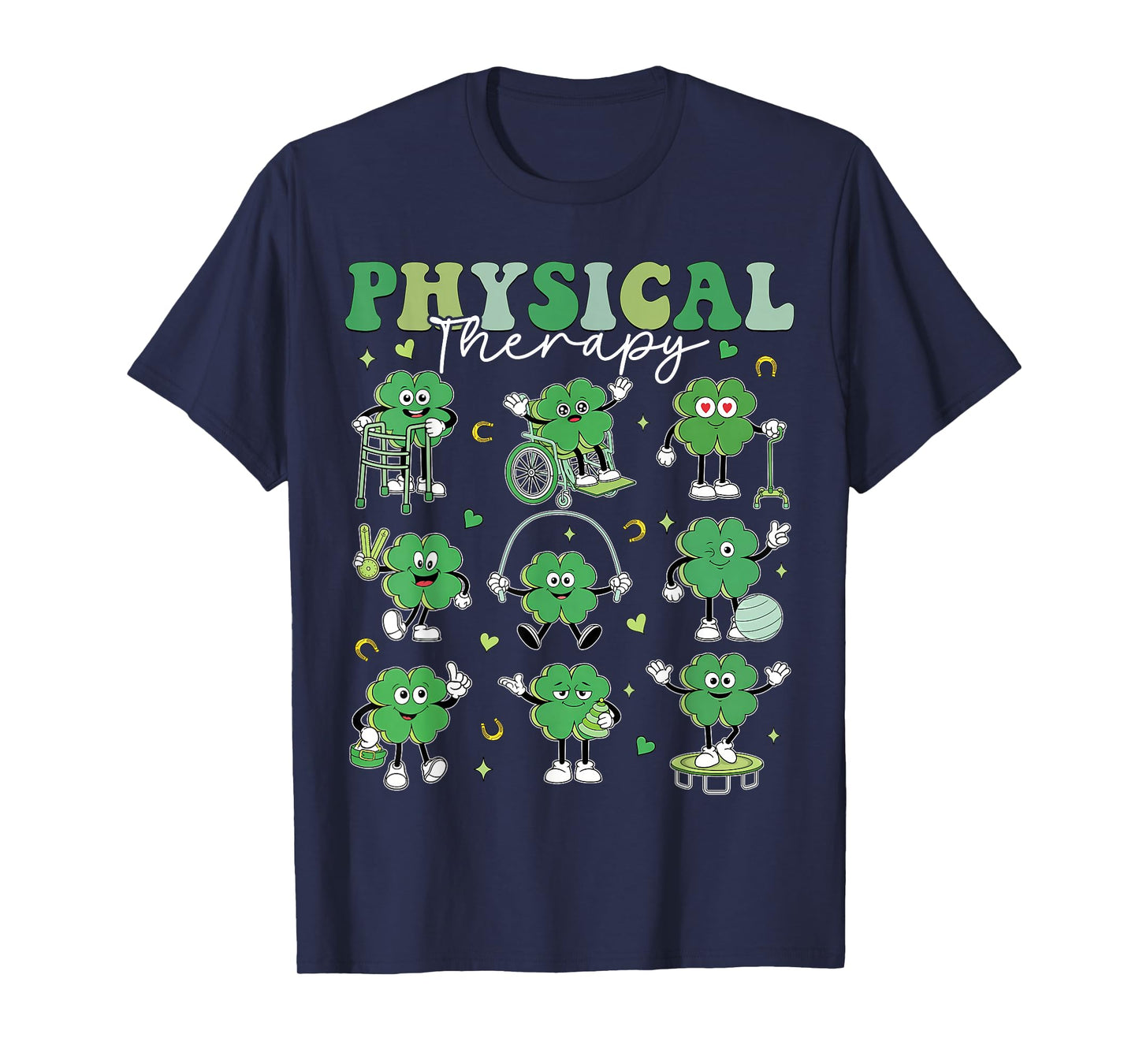 Physical Therapy PT Funny Shamrock St Patricks Day T-Shirt