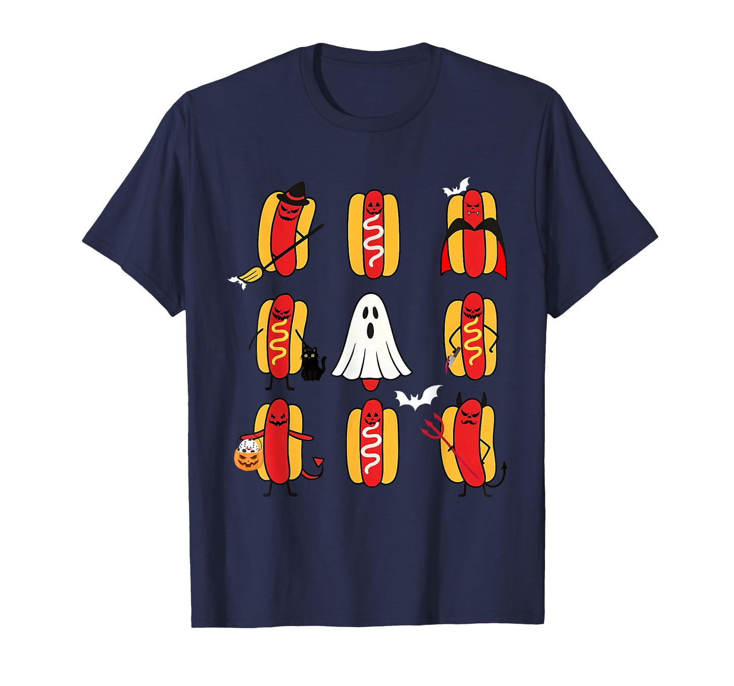 Cute Funny Halloweiners Hot Dog Ghosts Halloween Costume T-Shirt