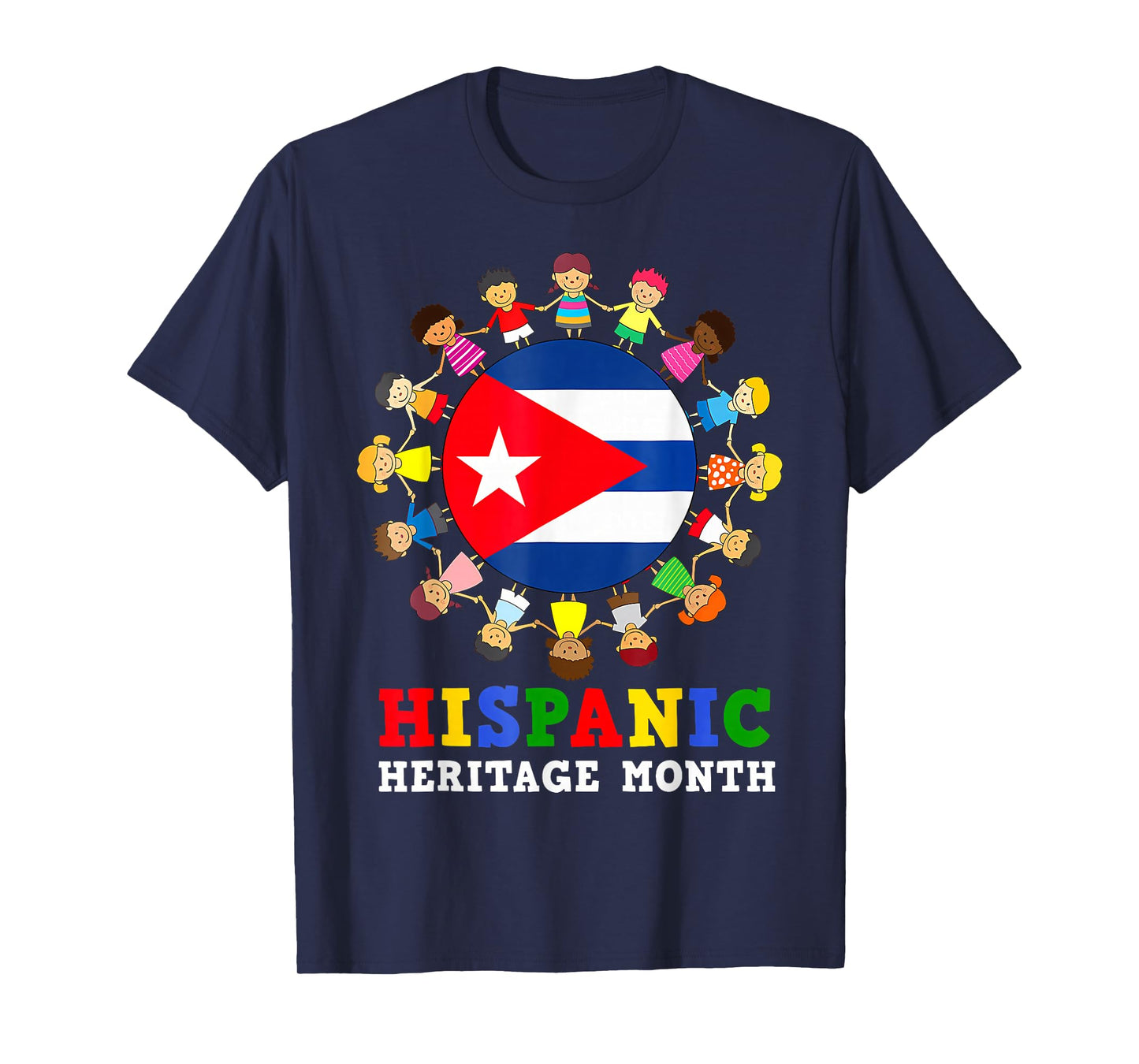 Cuban Flag Hispanic Heritage Cuba Boy Girl Kids T-Shirt
