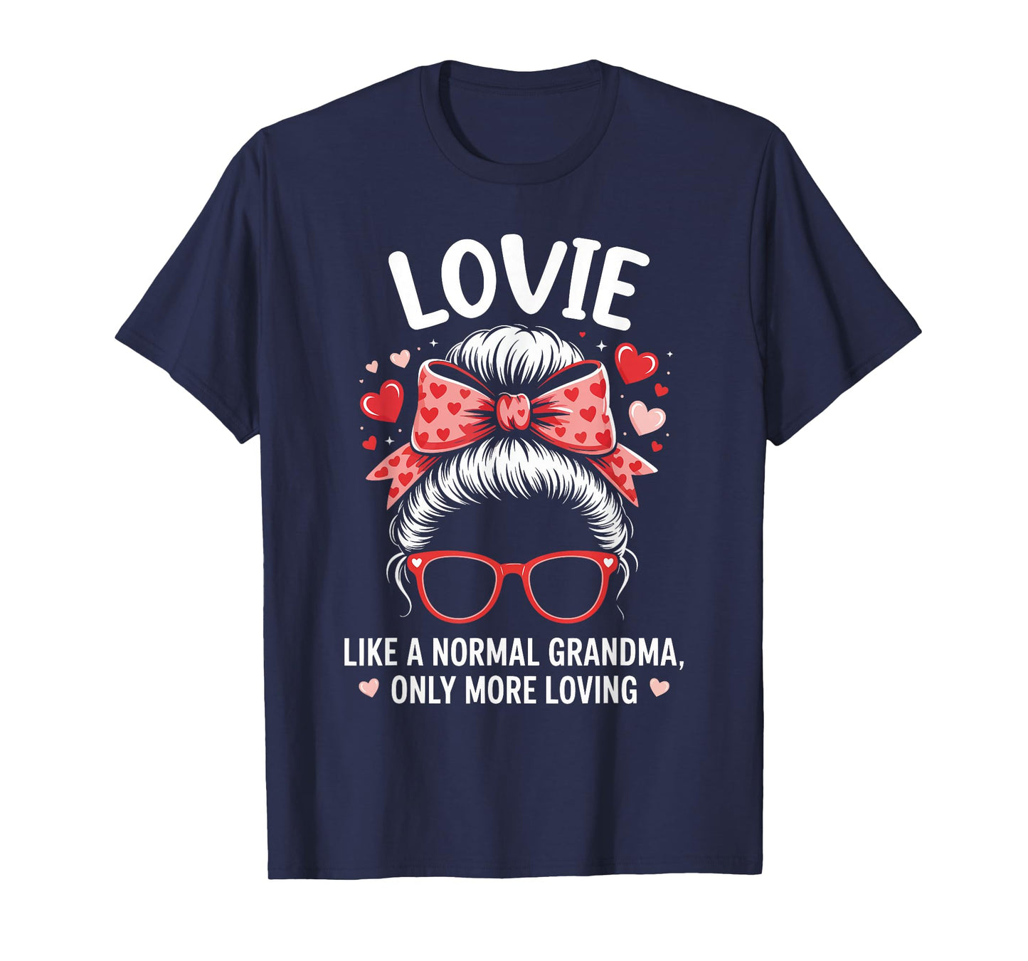 Lovie Valentine Quote for Loving Grandma with Cute Bow T-Shirt