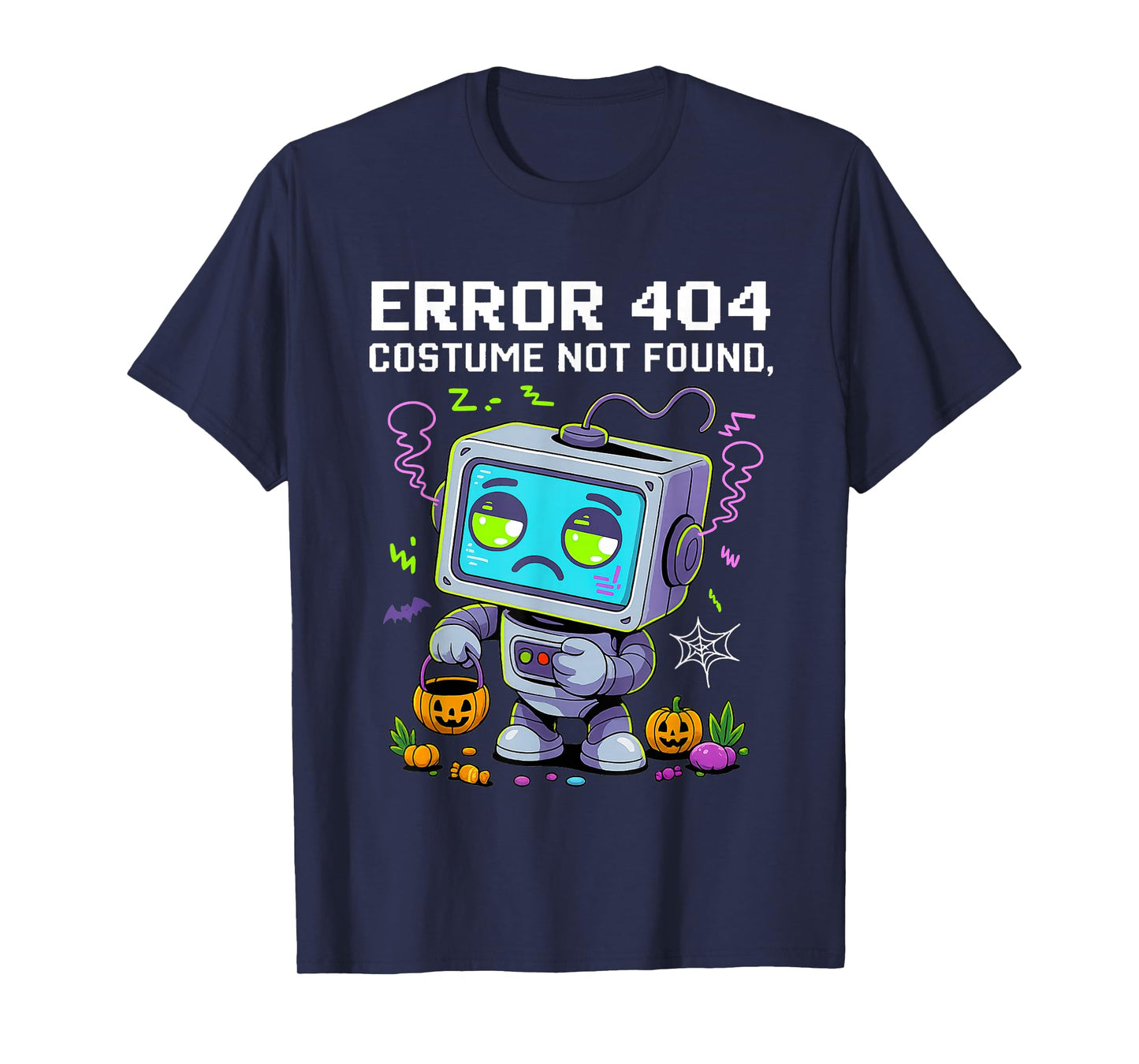 Error 404 Costume Not Found Funny Halloween Geek Matching T-Shirt