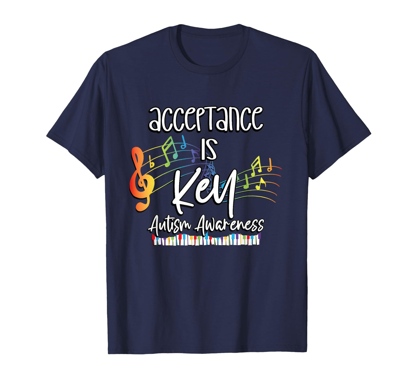 Acceptance is Key Autism Awareness Month Teachers Parents T-Shirt