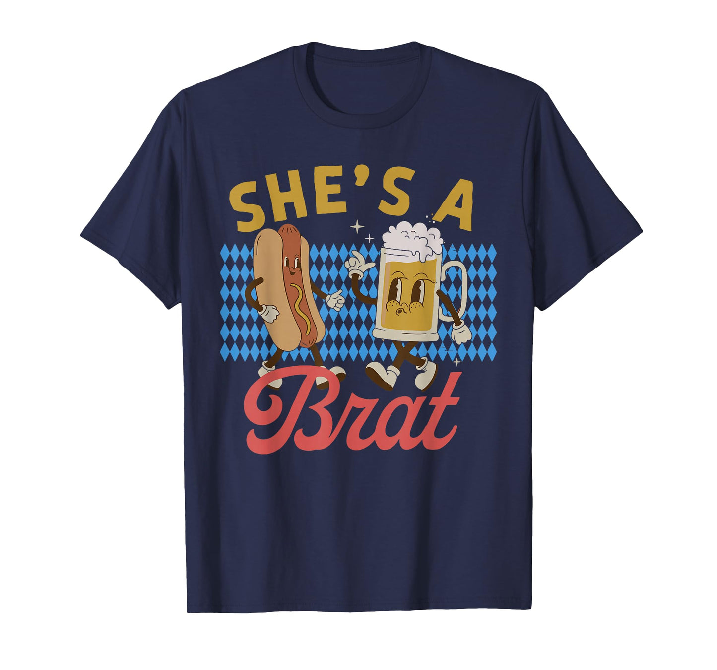 Funny Oktoberfes Hes the Wurst Shes a Brat Couples Matching T-Shirt